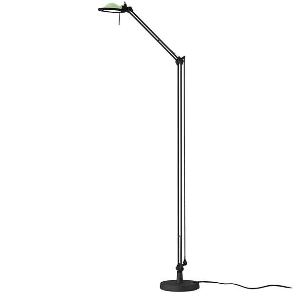 Luceplan Berenice Floor Lamp Black, Floor Lamp With Green Glass Shade