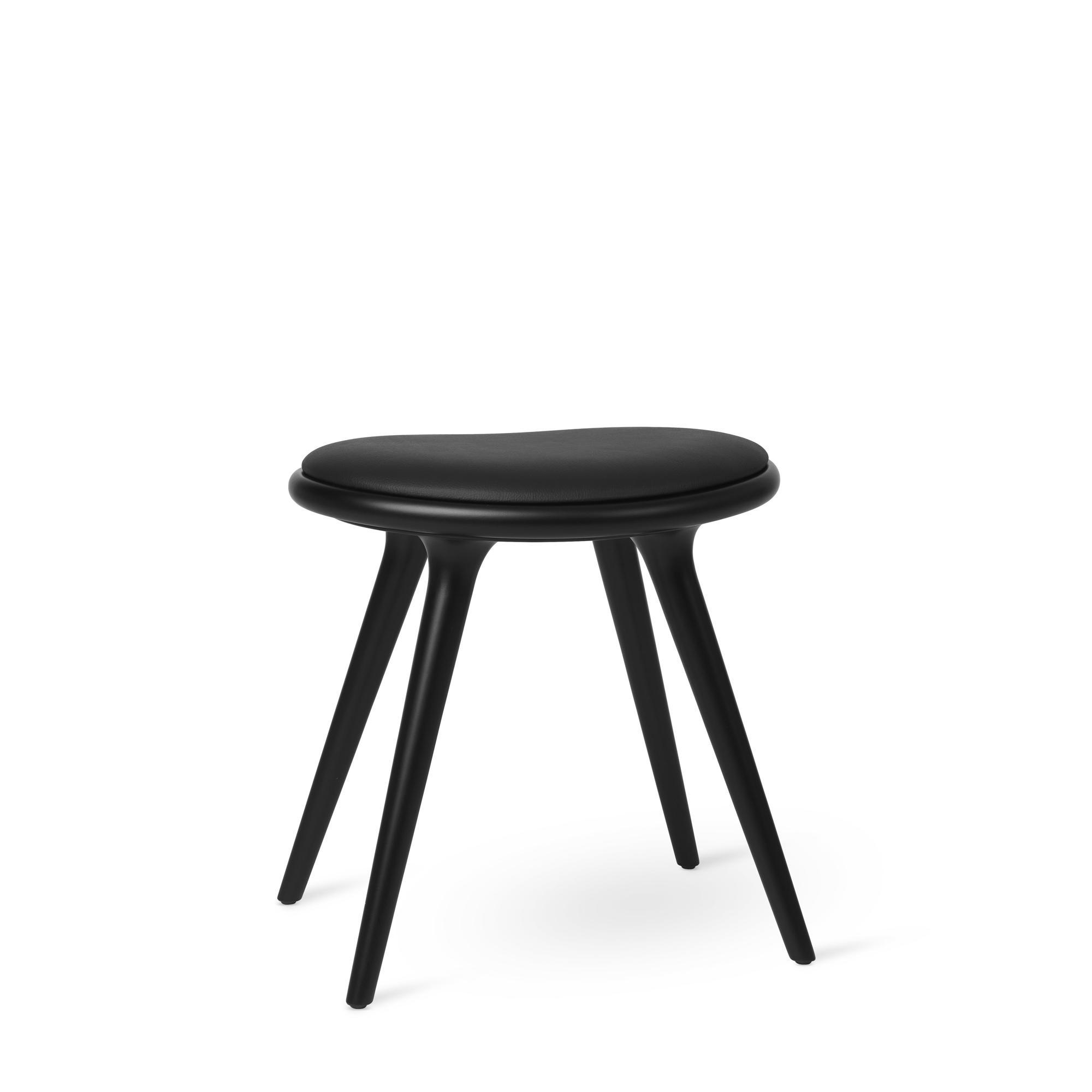 Mater Low Stool Tabouret en Hêtre Noir