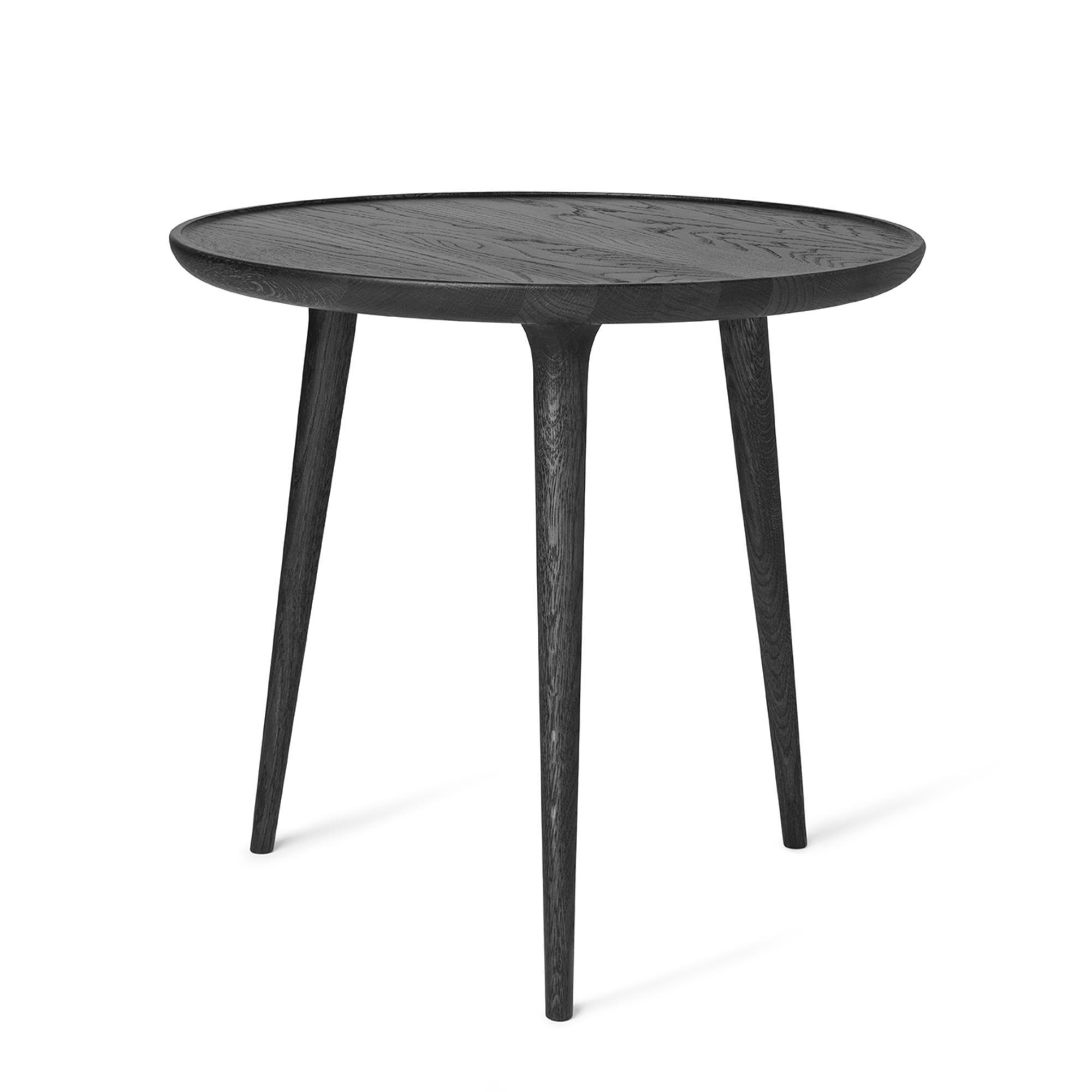 Mater Accent Table Basse Chêne Teinté Noir Grand Ø60