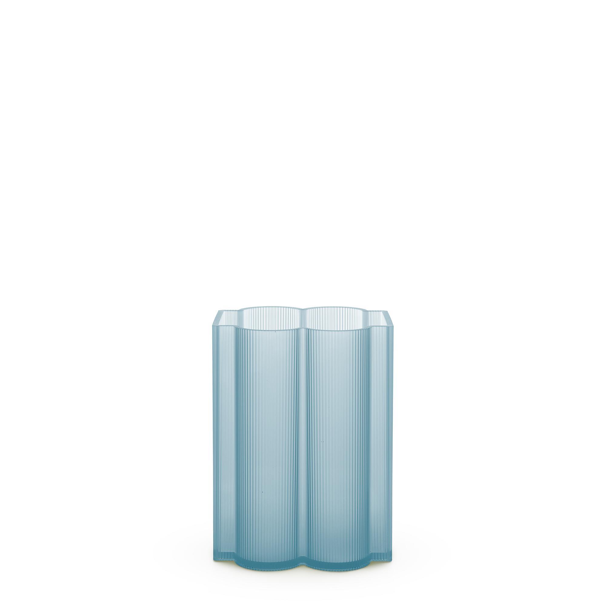 Kartell Okra Vase Low Sky Blue