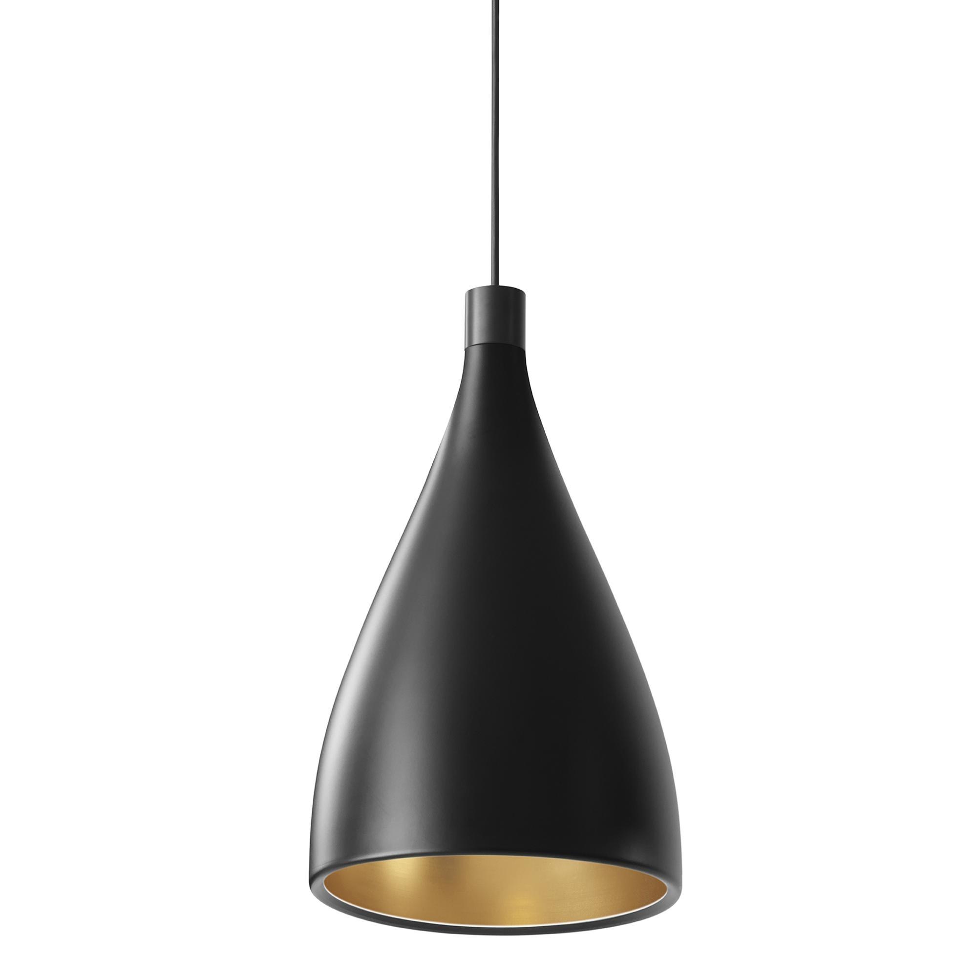 Lampadario Pablo Swell Single XL Stretto Nero/ Ottone