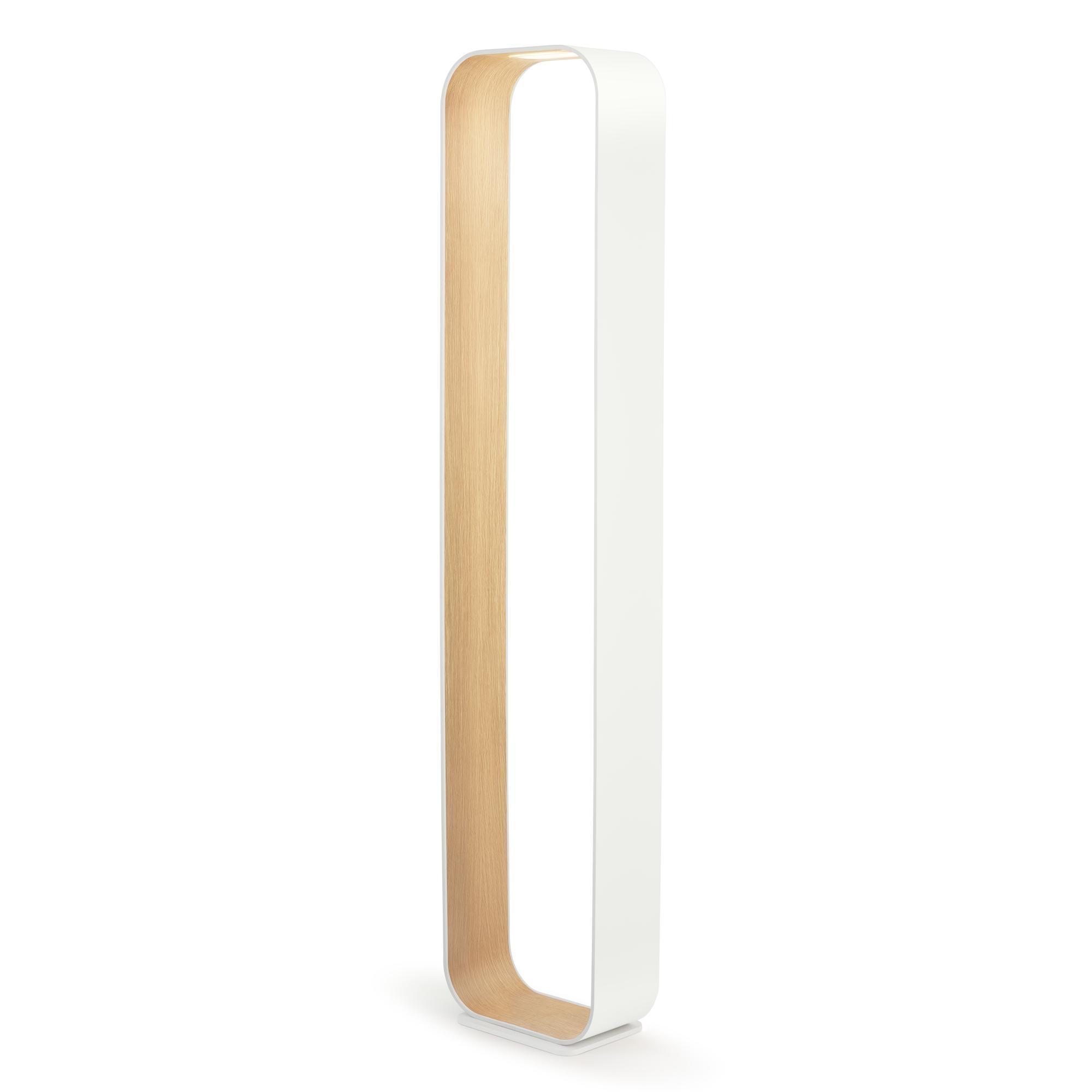 Pablo Contour Floor Lamp White/ Oak