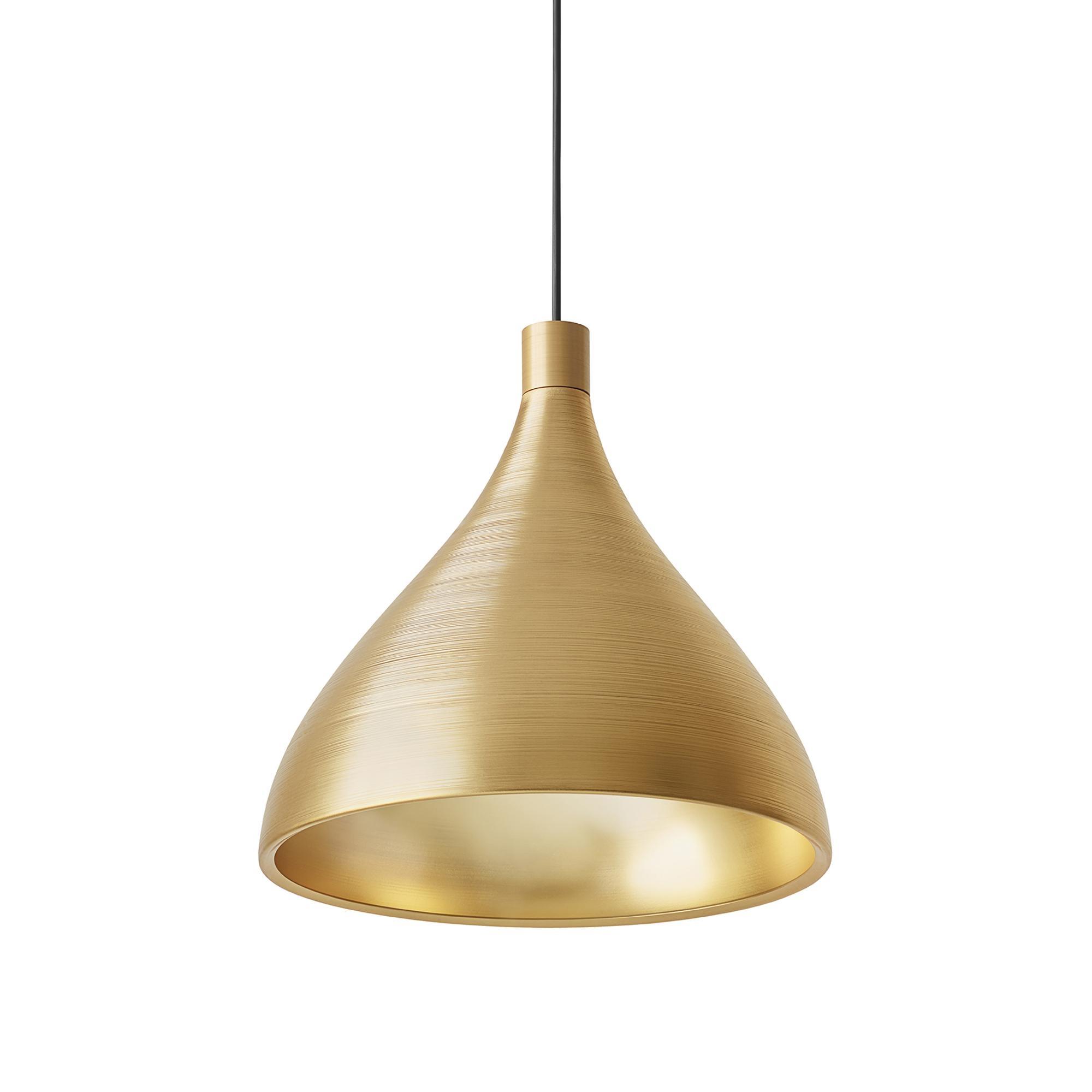 Pablo Swell Lampadario XL Singolo in Ottone Medio