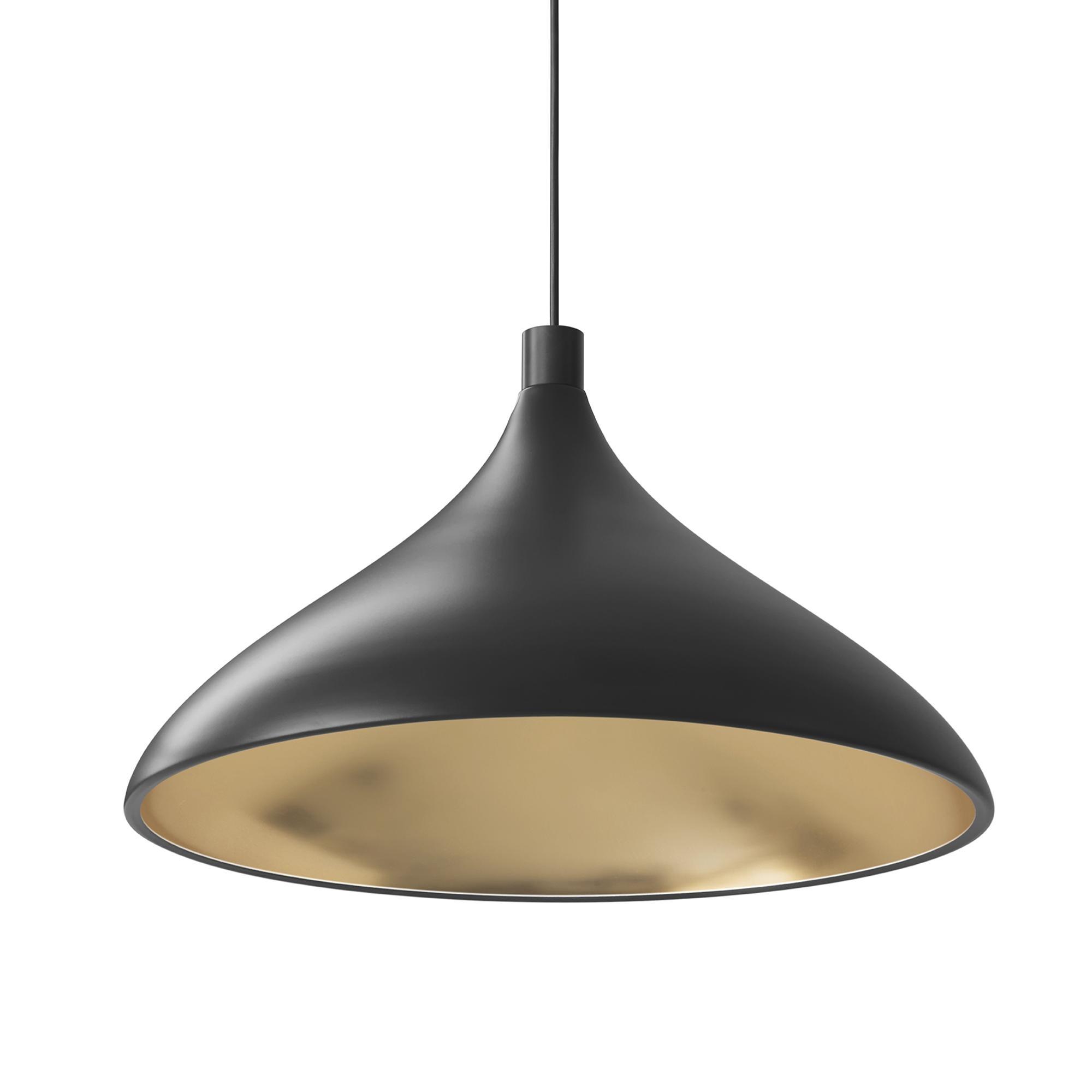 Lampadario Pablo Swell Single XL Largo Nero/ Ottone