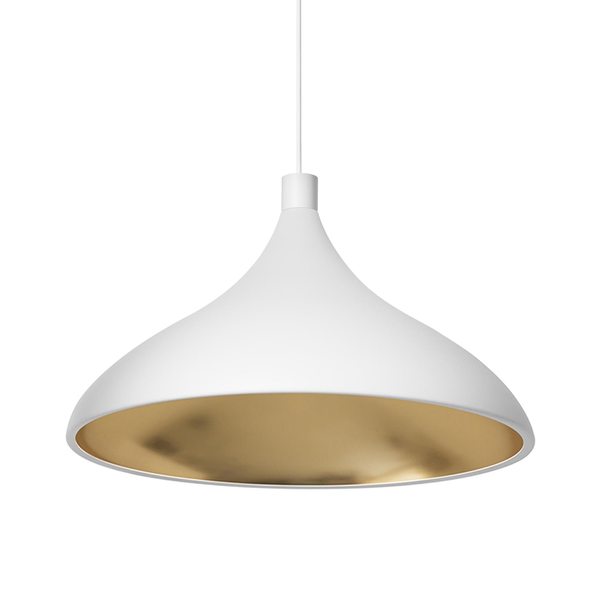 Lampadario Singola XL Pablo Swell Larga Bianco/ Ottone