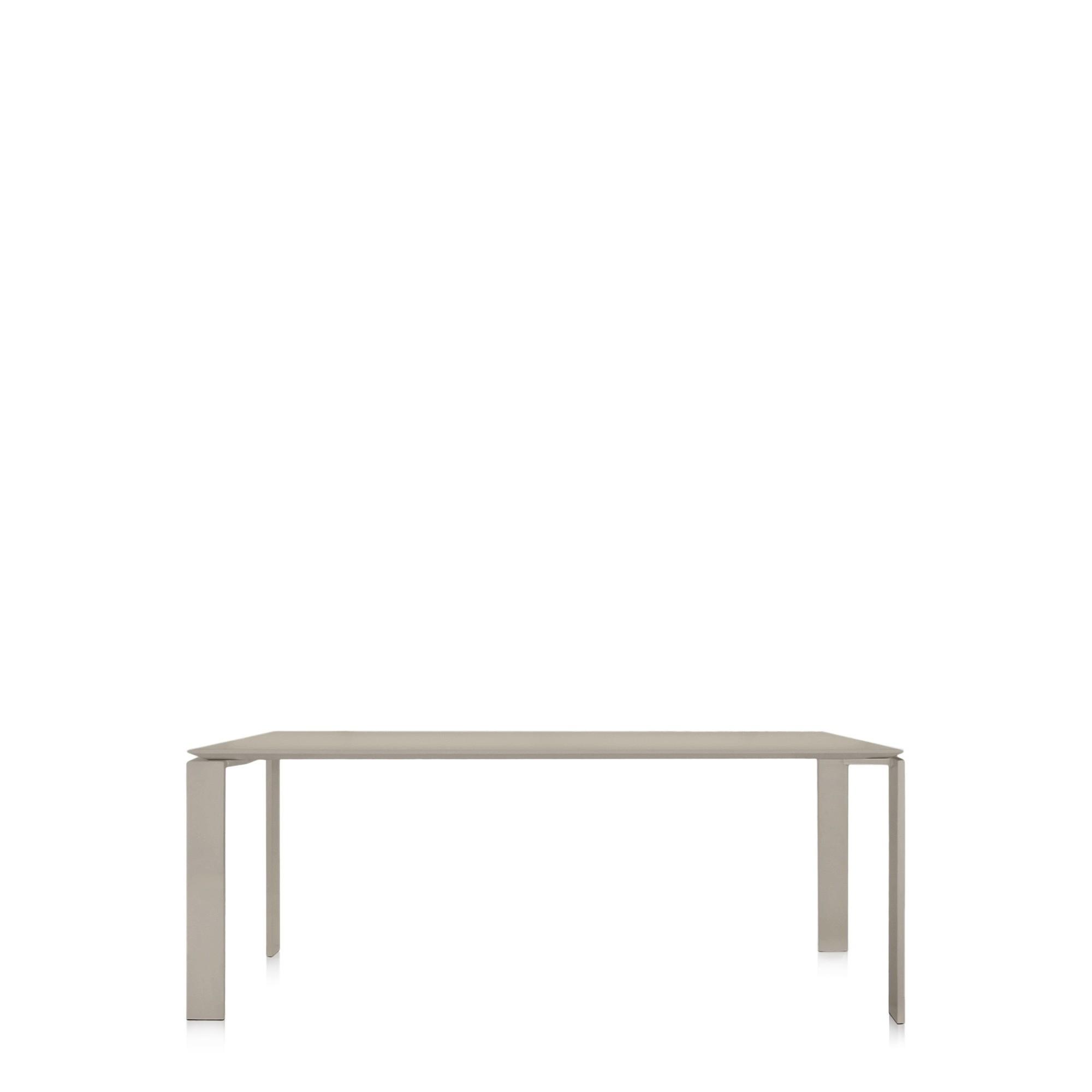 Mesa de comedor Kartell FOUR Fenix ​​Soft-Touch de 158x79 cm, Beige.