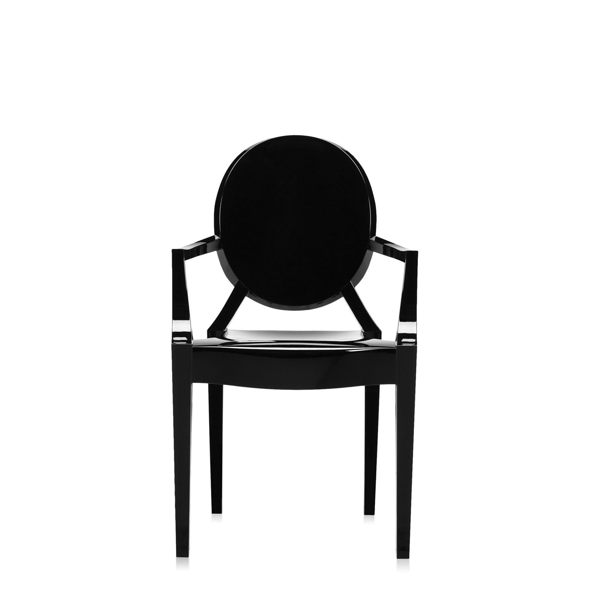 Sedia da Pranzo Kartell Louis Ghost Nero