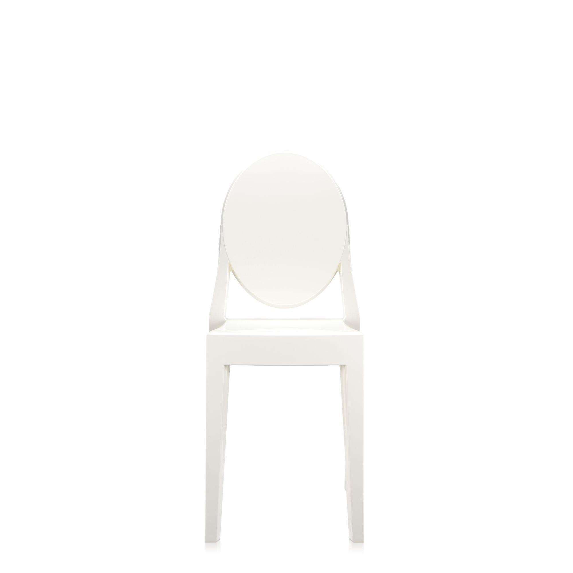 Kartell Victoria Ghost Eettafelstoel Glanzend Wit