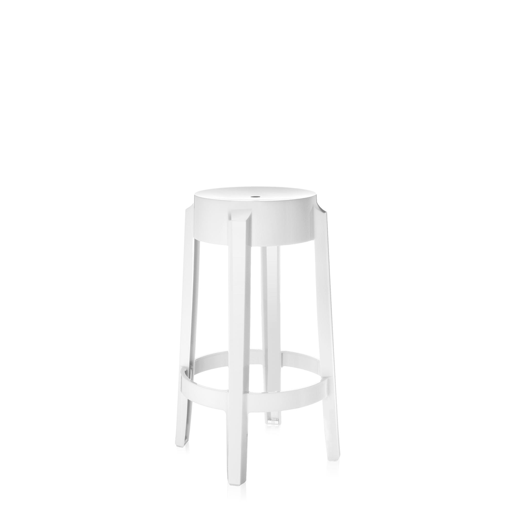 Kartell Charles Ghost Baarijakkara H65 Kiiltävä Valkoinen