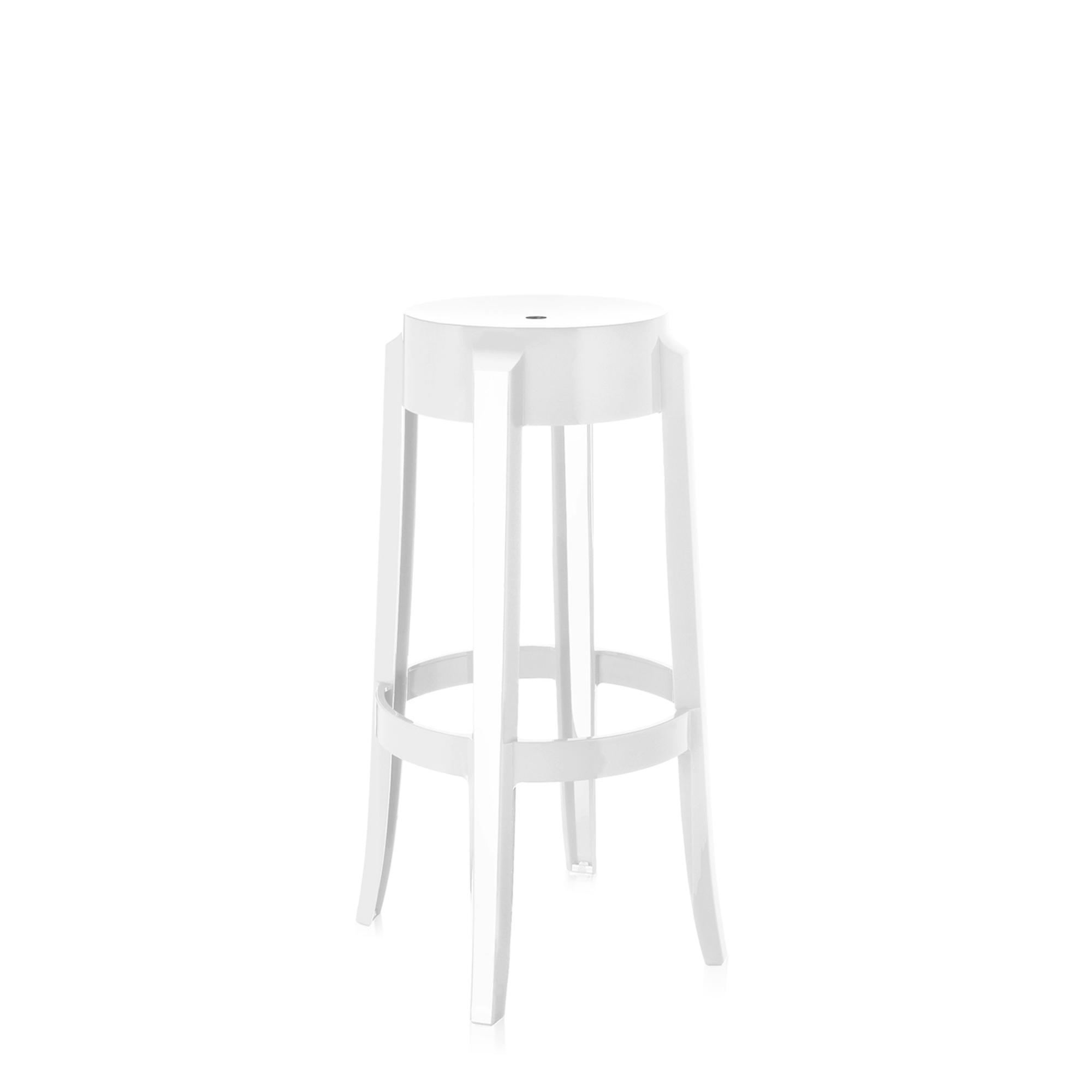 Kartell Charles Ghost Baarijakkara H75 Kiiltävä Valkoinen