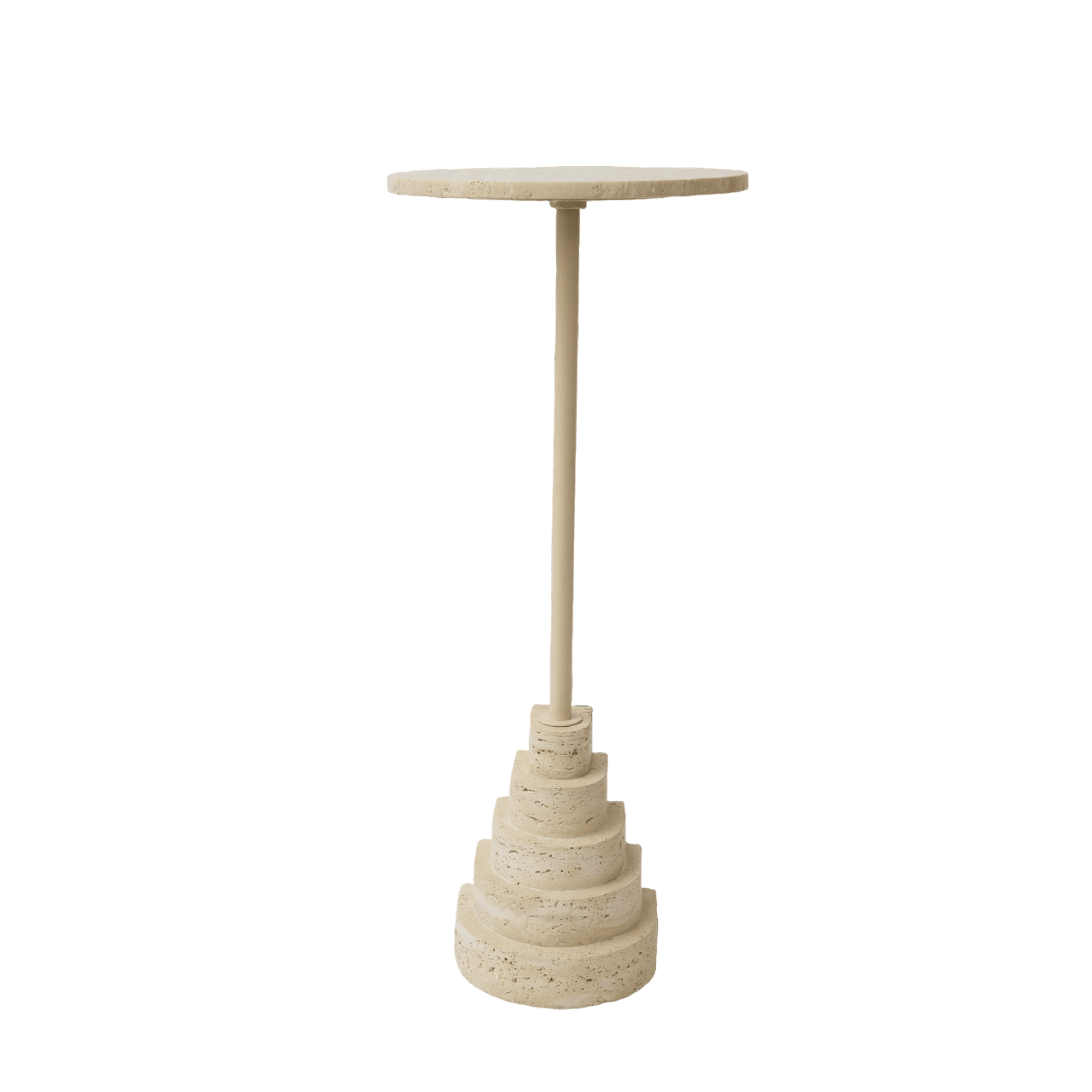 Table d\'appoint AYTM SOLUM H78 Sable clair/Travertin