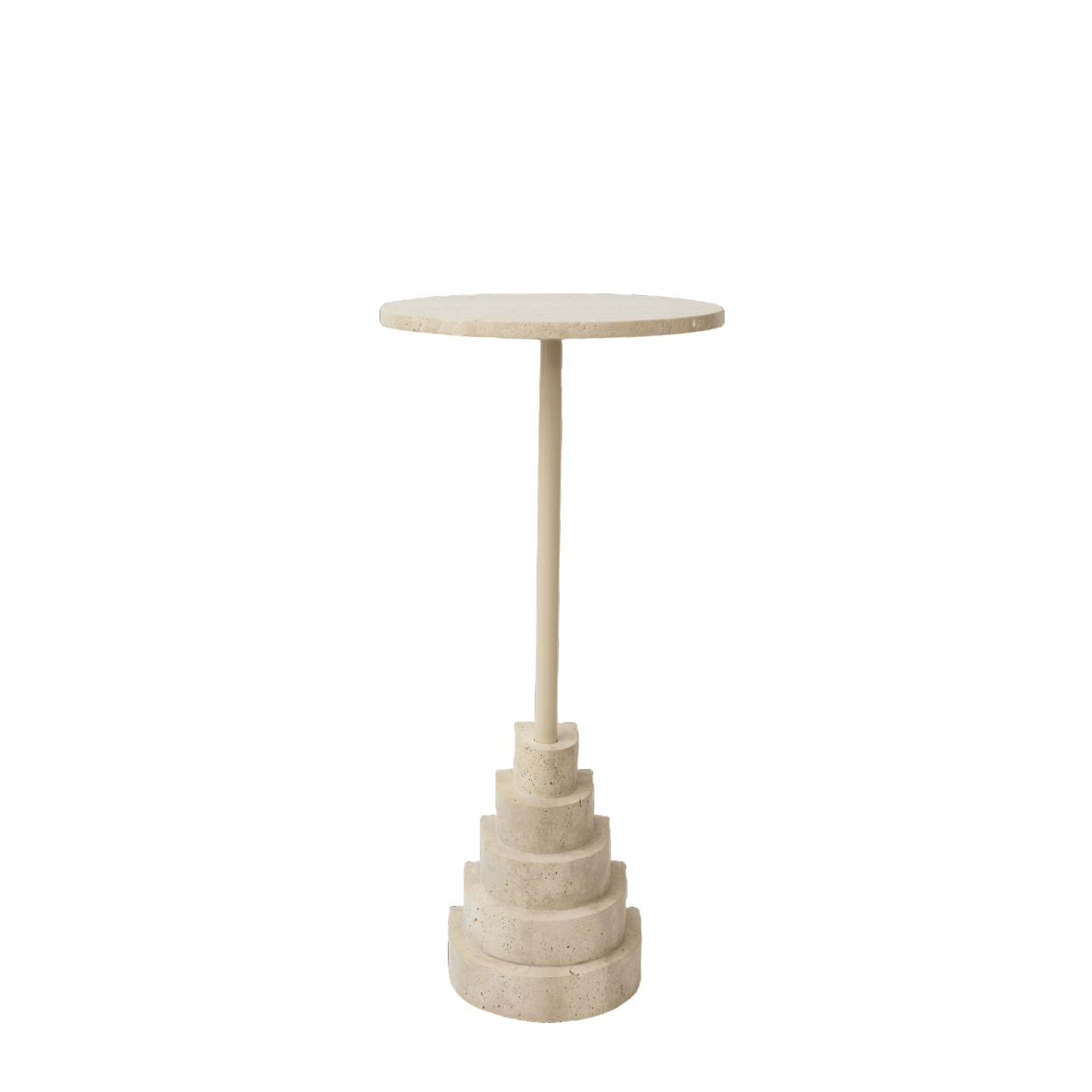 Table d\'appoint AYTM SOLUM H67 Sable clair/Travertin