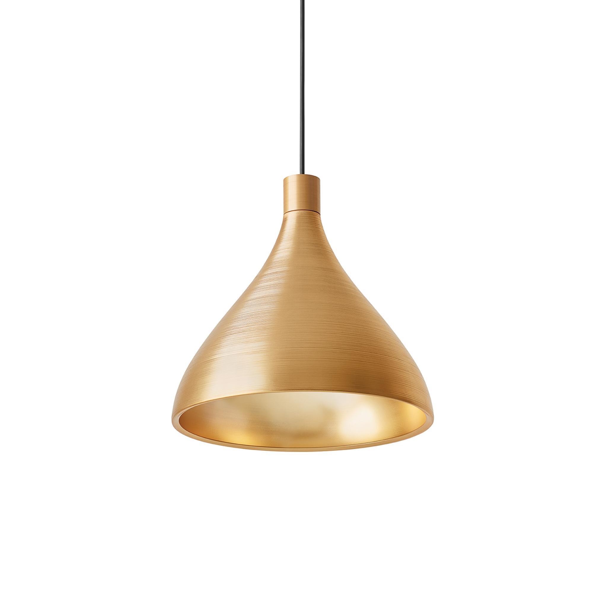 Pablo Swell Ottone A Lampadario Singola in Ottone Medio