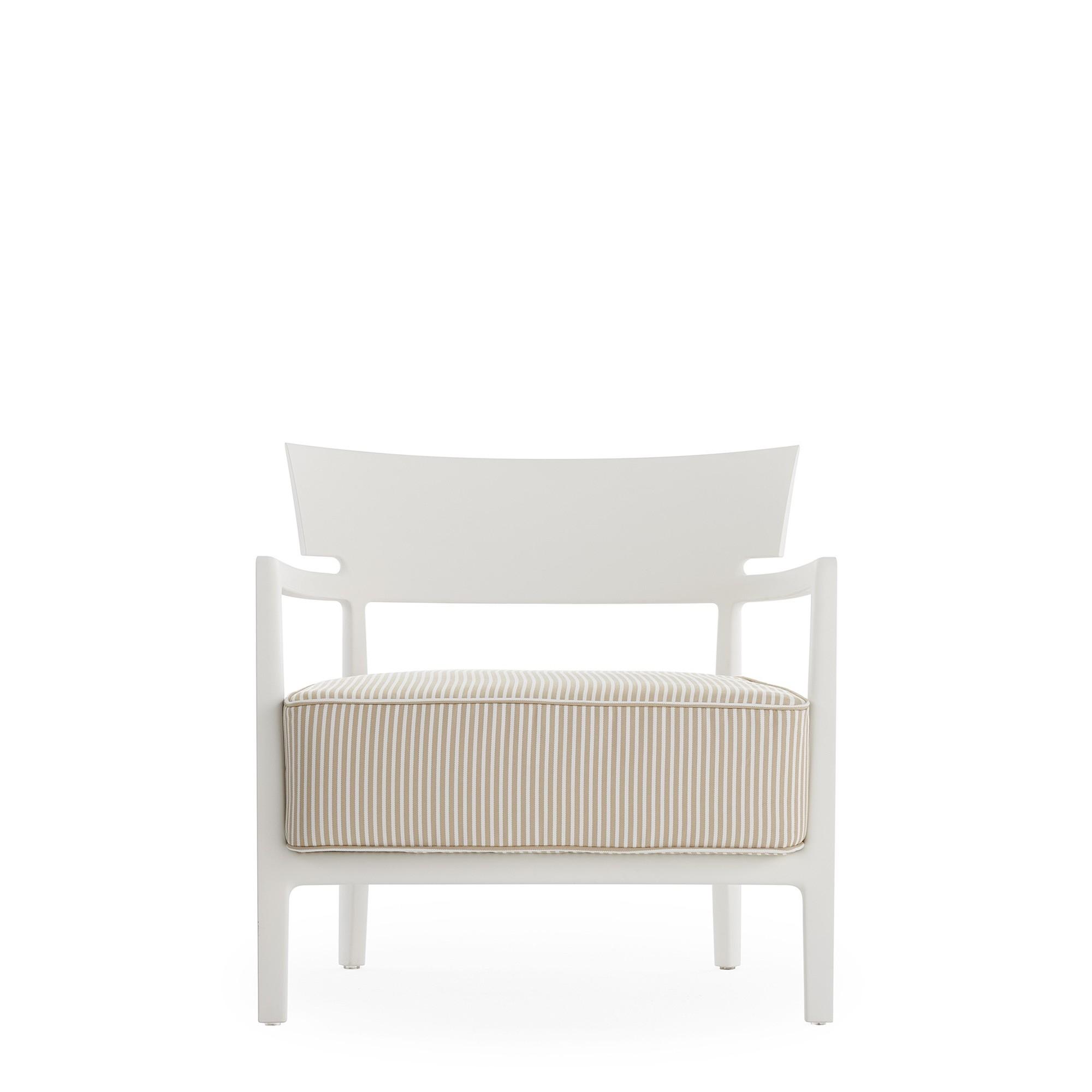 Kartell CARA MAT Outdoor Armchair White/ Beige
