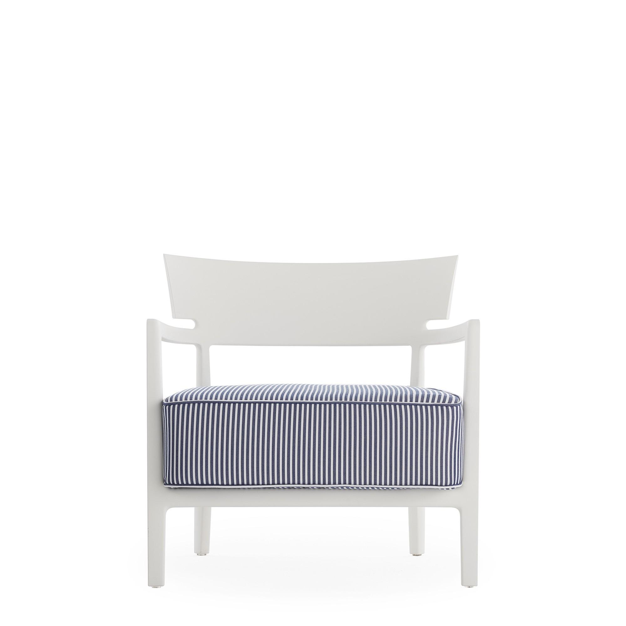 Poltrona da Esterno Kartell CARA MAT Bianco/ Blu