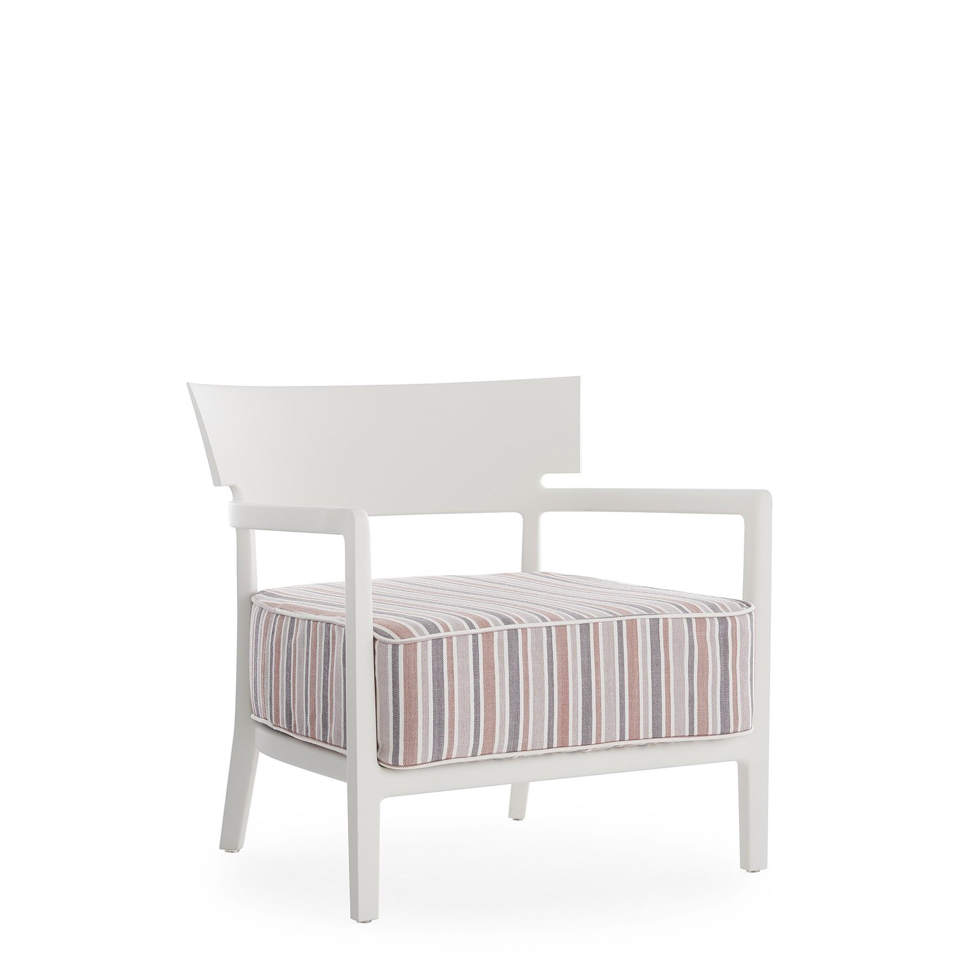 Kartell CARA MAT Outdoor Armchair White/Brick