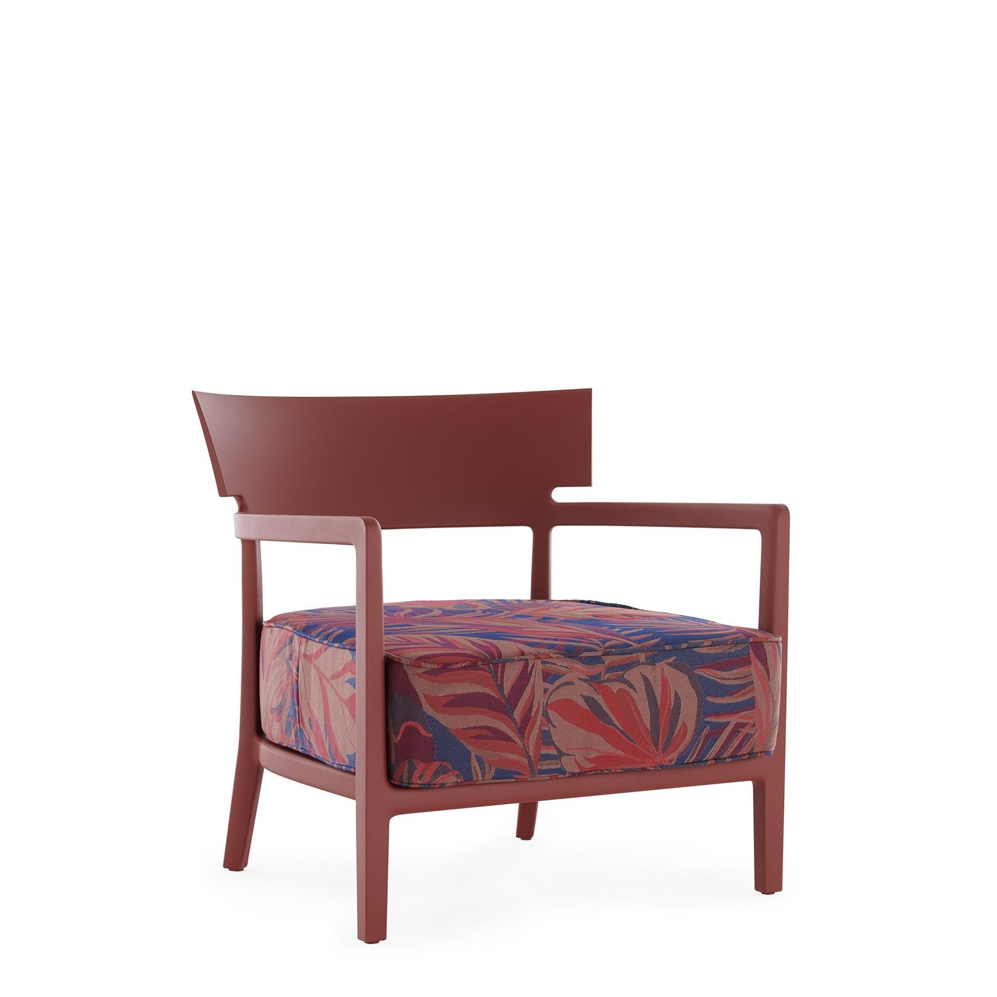 Kartell CARA MAT Liberty Chile Palm Utomhusfåtölj Burgundy/Lack