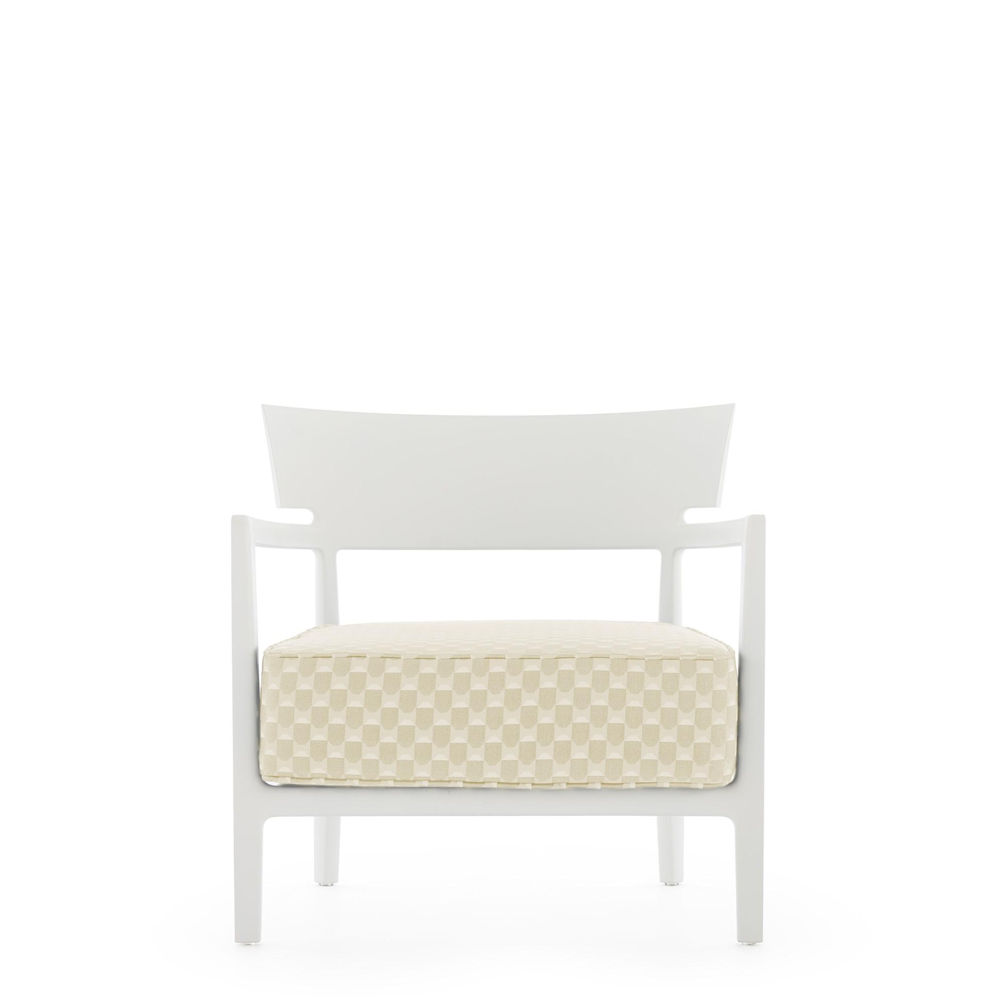 Kartell CARA MAT Liberty Obi Check Udendørs Lænestol Hvid/Milk