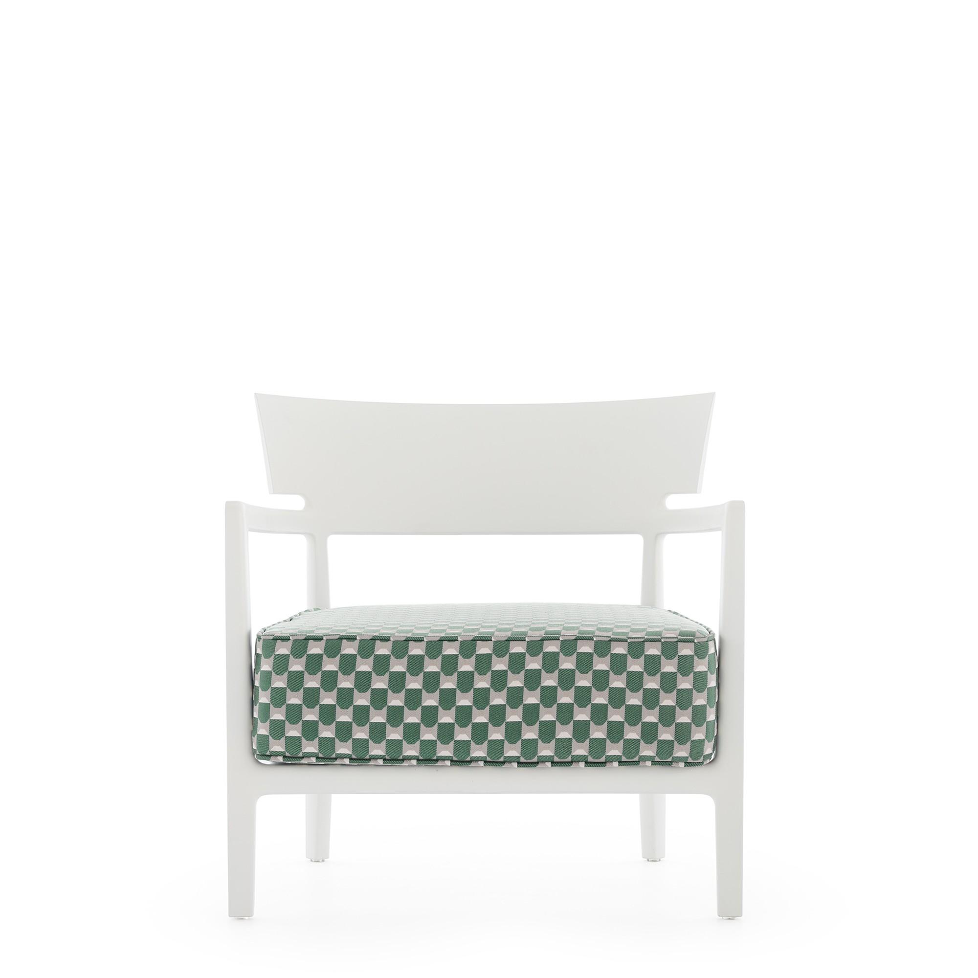 Kartell CARA MAT Liberty Obi Check Outdoor Armchair White/Sage