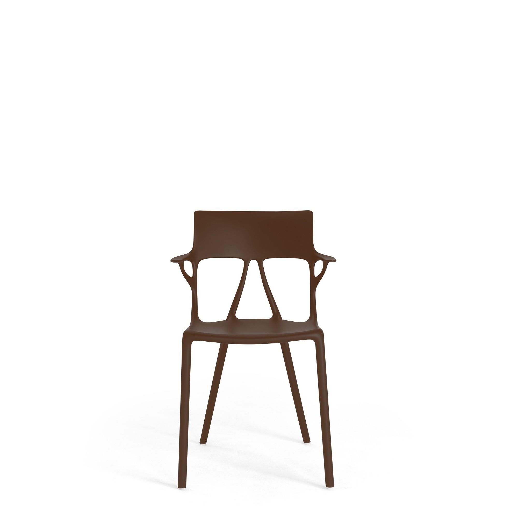 Silla de comedor Kartell AI color marrón moca