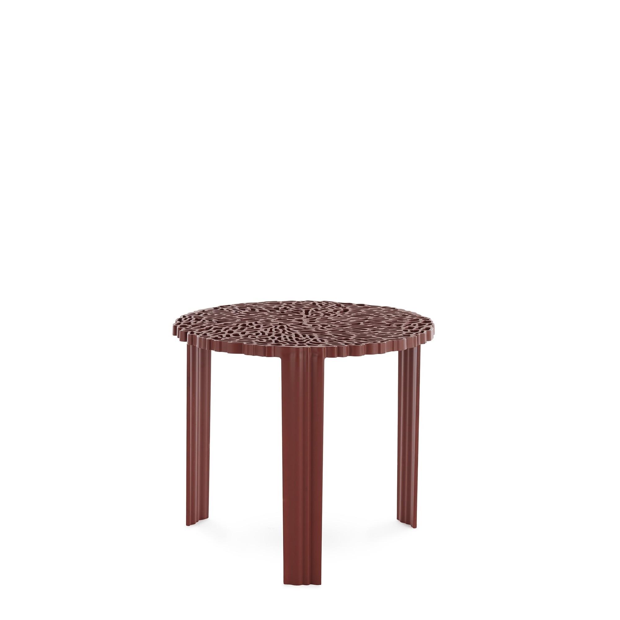 Kartell T-TABLE Sidebord Stor Burgundy