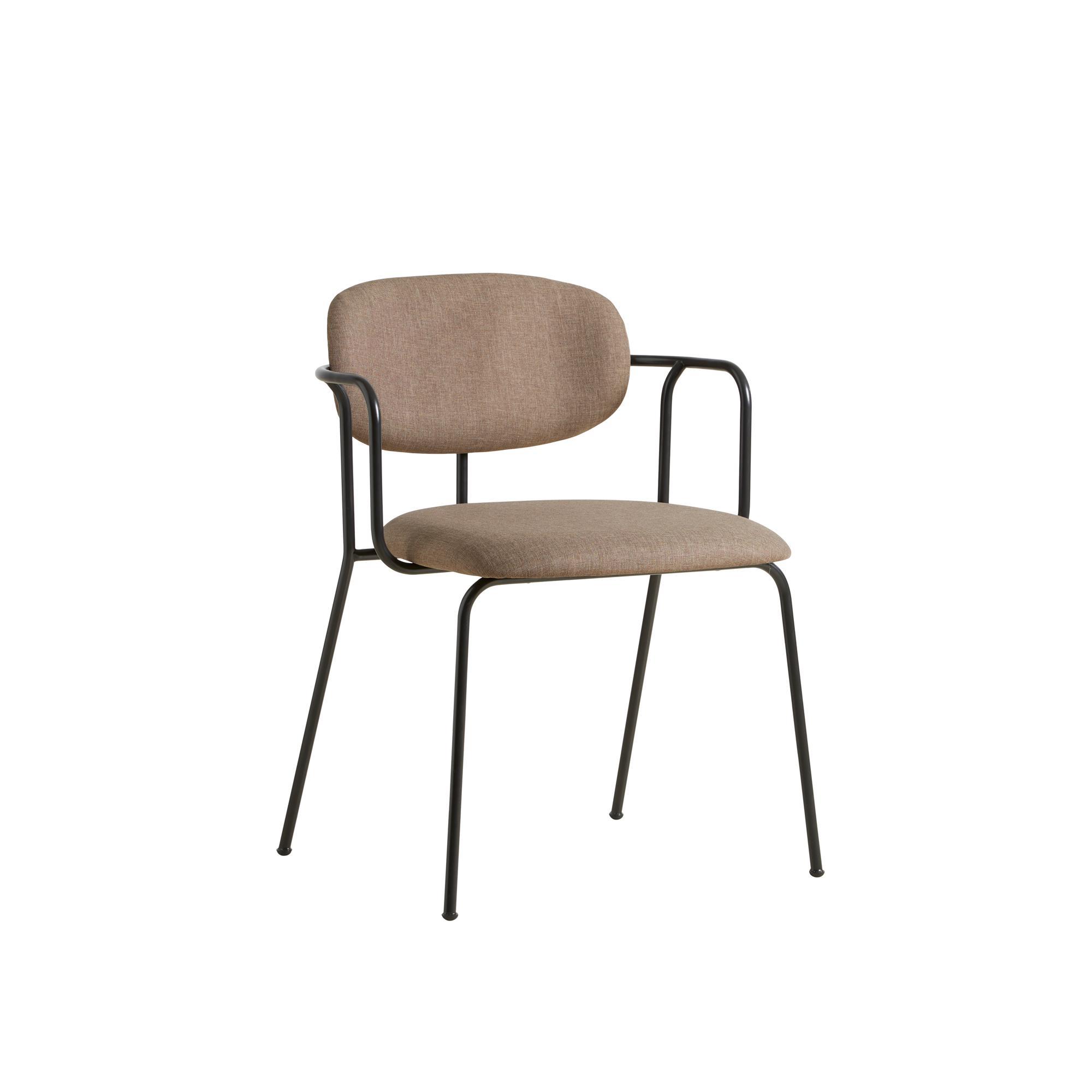 Woud Frame Dining Chair Black/ Taupe