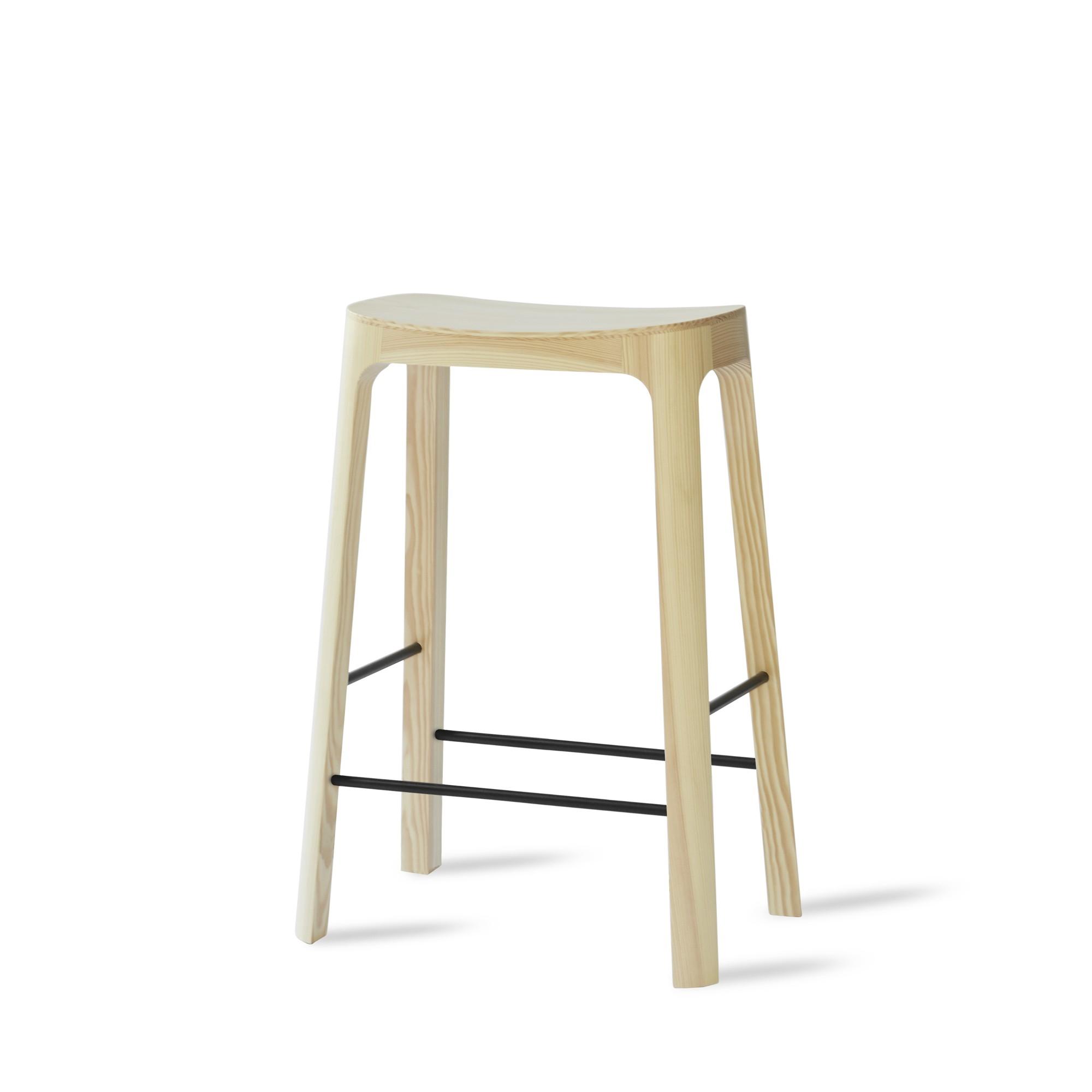 Please Wait to be Seated Crofton Bar Stool H65 Pine/ Black