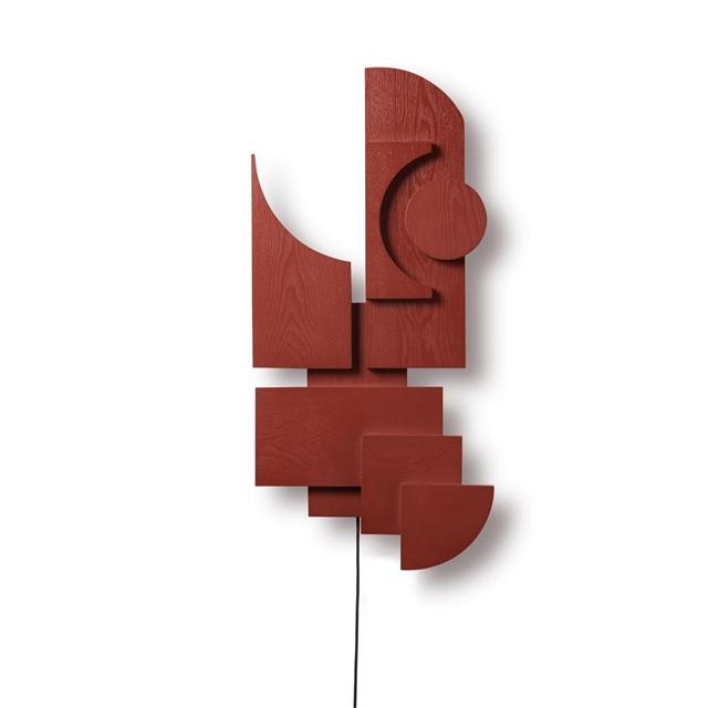Vänligen Vänta med Att Sitta Totem Deco Vägglampa Baskisk Röd