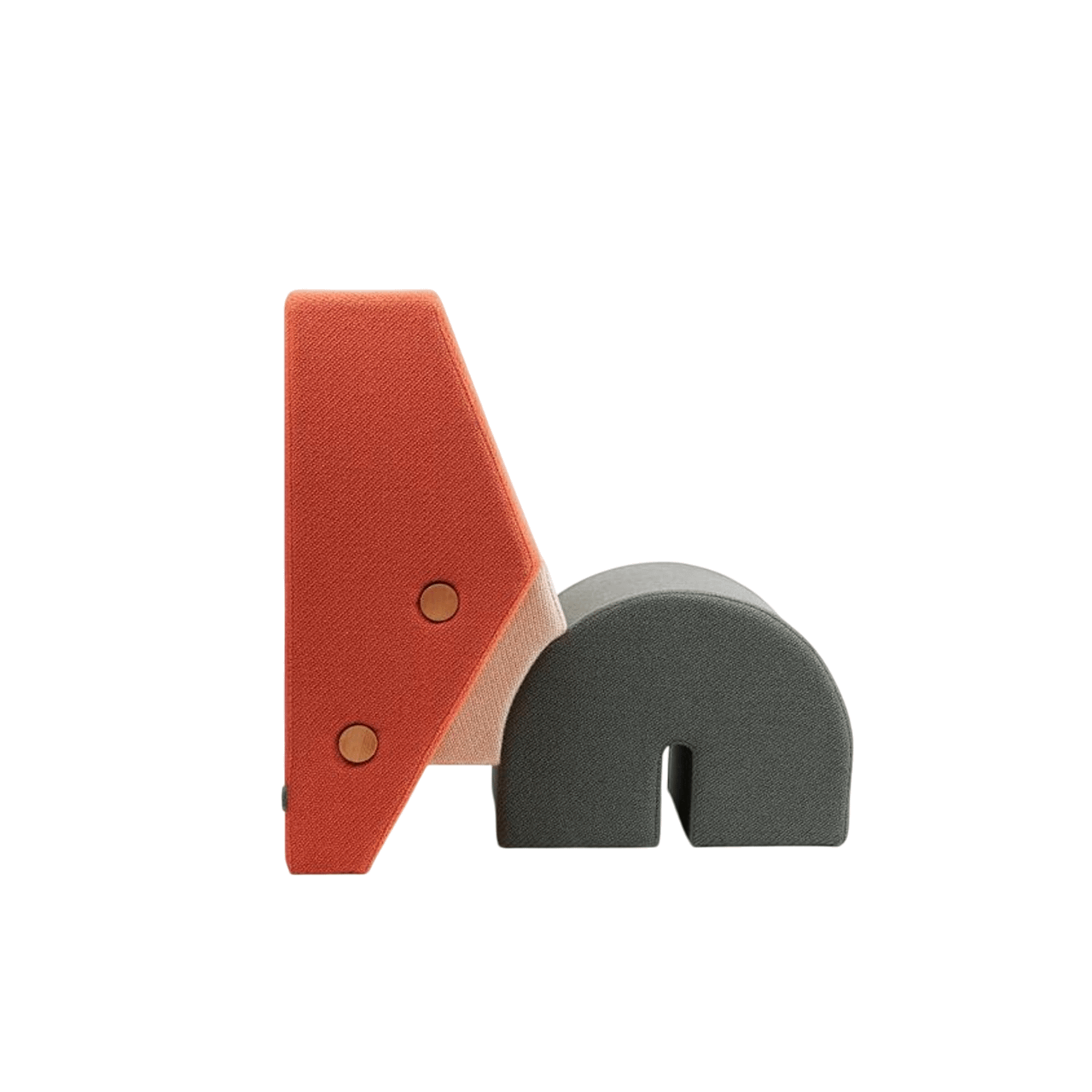 Wacht Even Tot U Zit Keystone Fauteuil Perzik/ Gebroken Wit/ Grijs