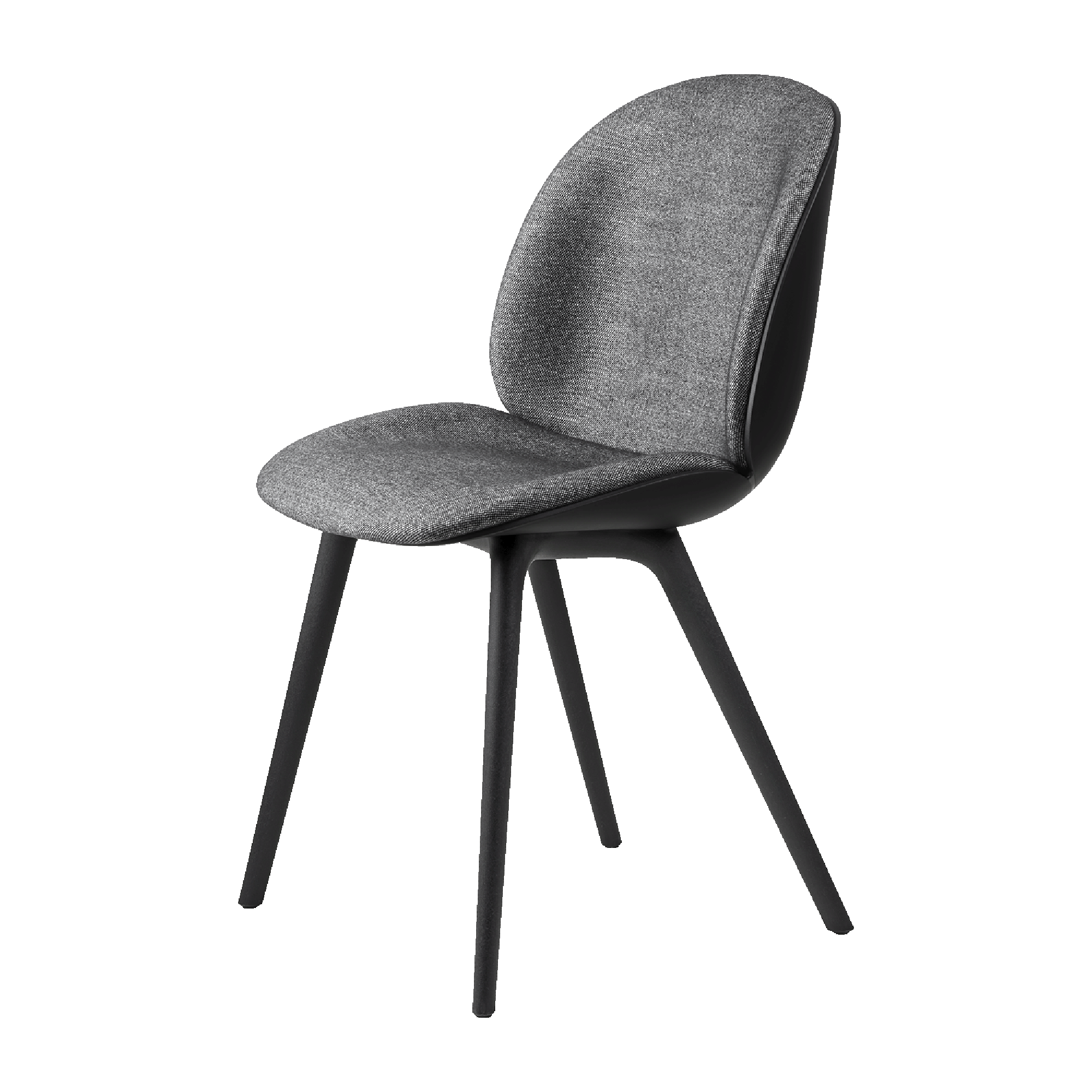 GUBI Beetle Dining Chair Plastic Leg Front Upholstered In Plain 0023