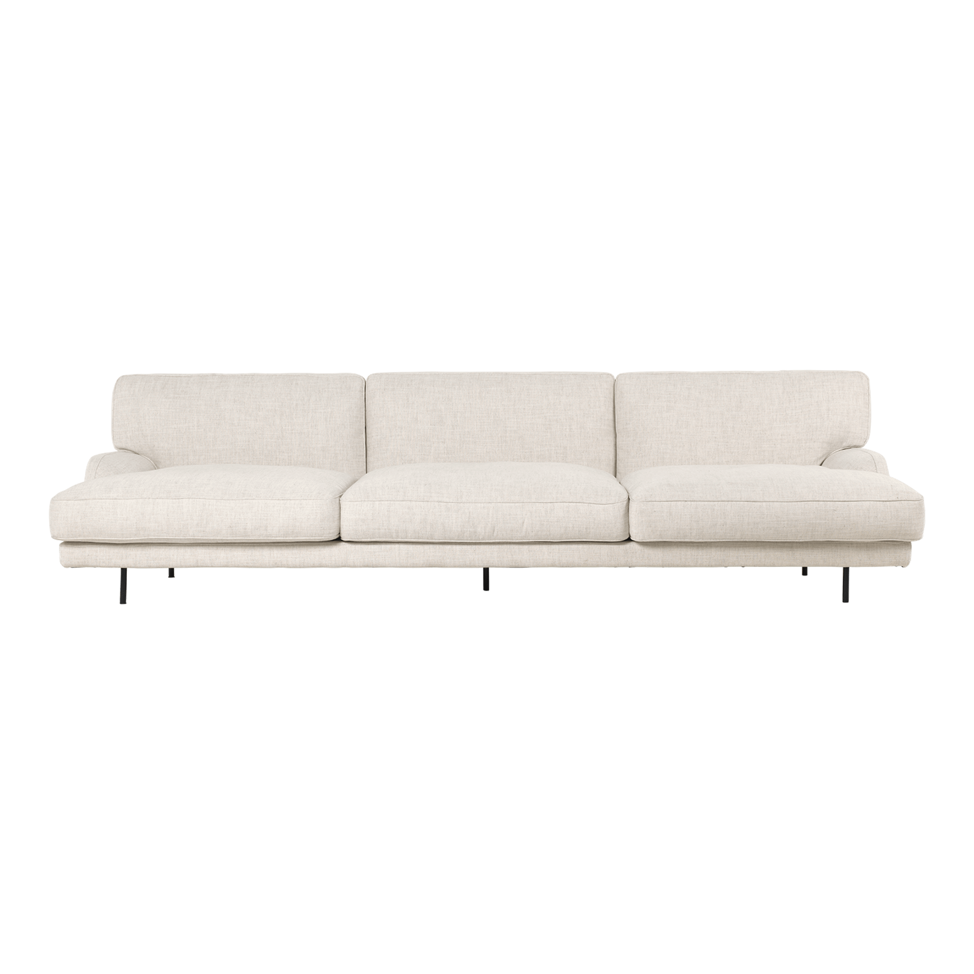 GUBI Flaneur Sofa 3 Seater Indianskop 15 With Legs In Antique Brass