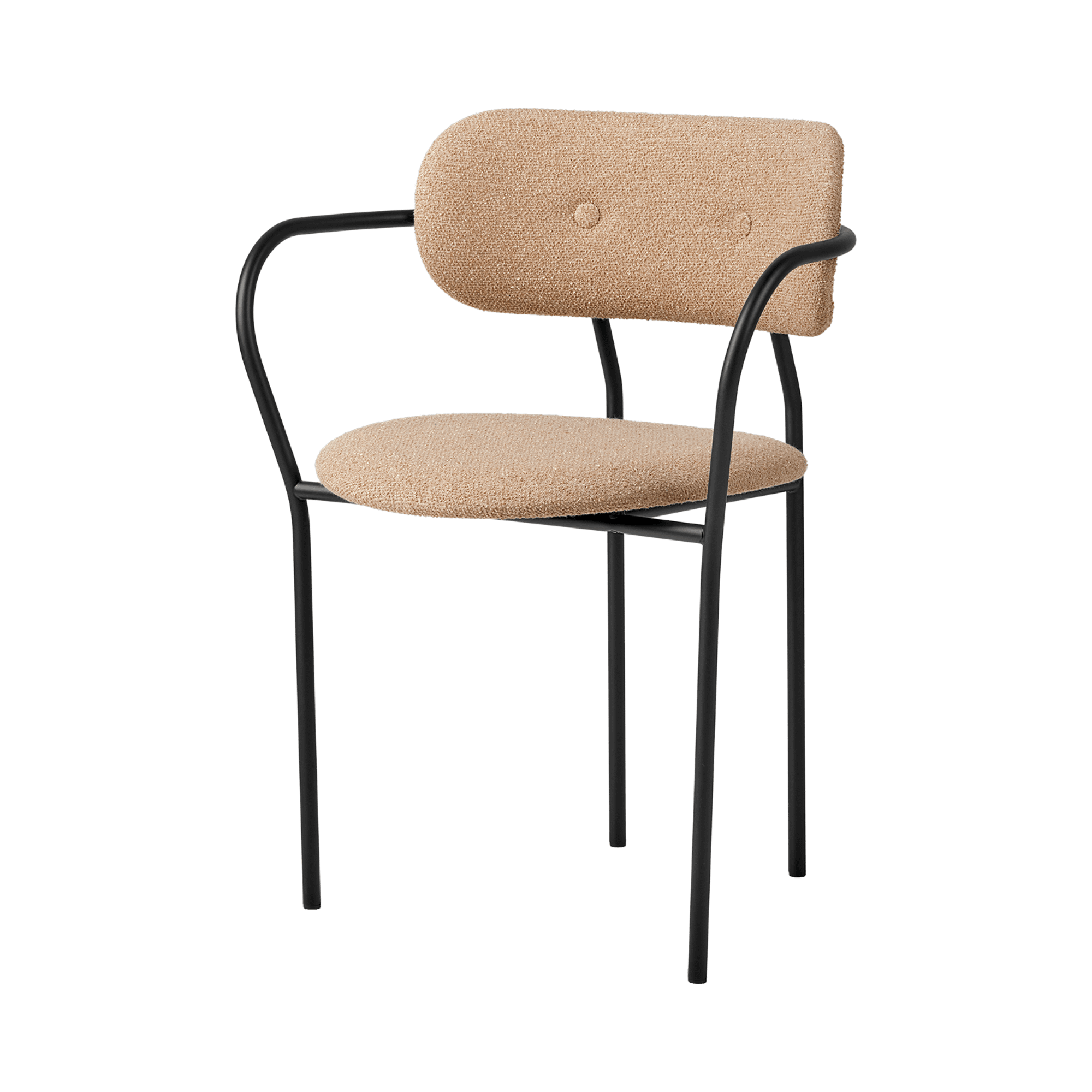 GUBI Coco Dining Chair M. Armrests Around Bouclé 004