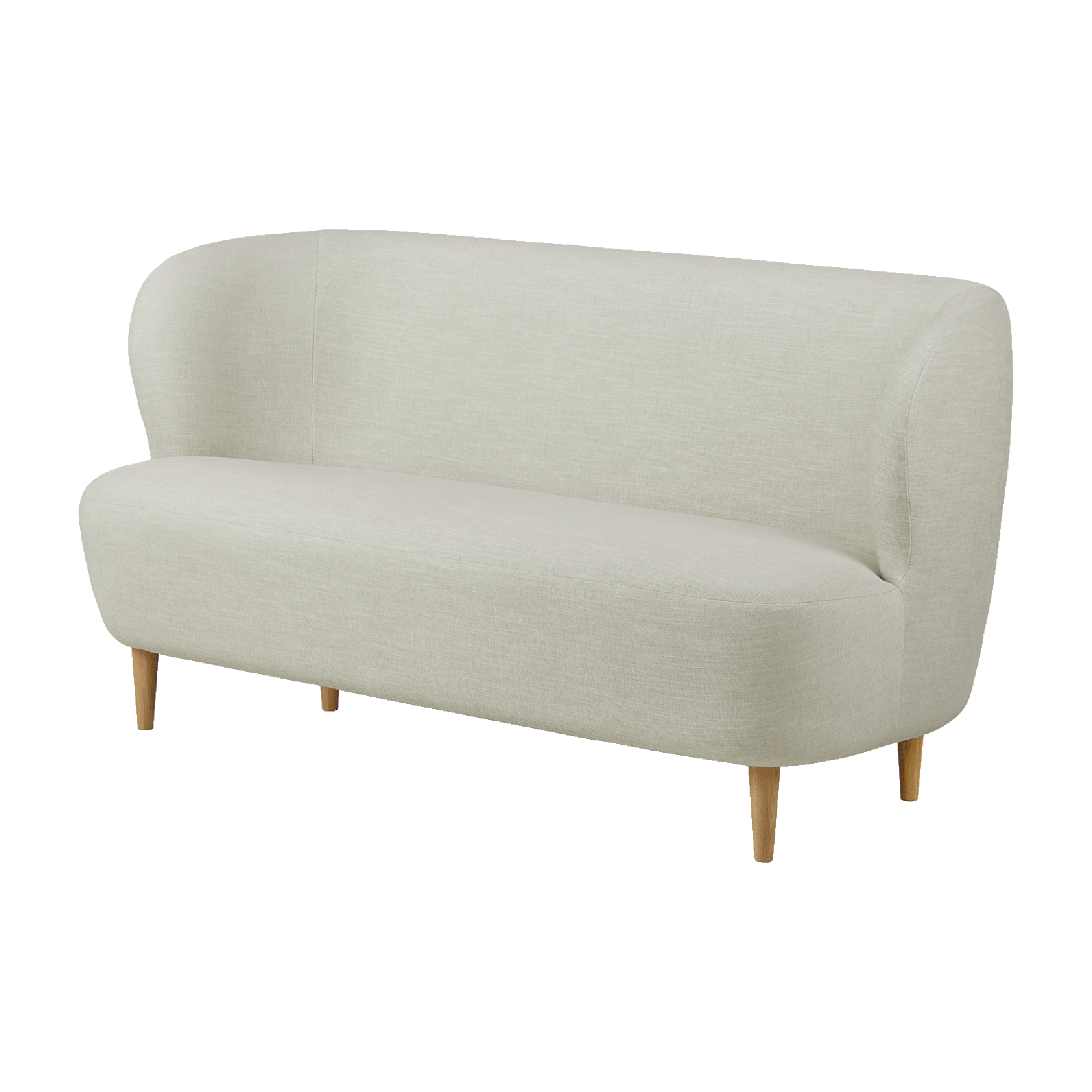 GUBI Stay Sofa Upholstered In Bonito 091 with Legs In Semi Matt Lacquered Oak