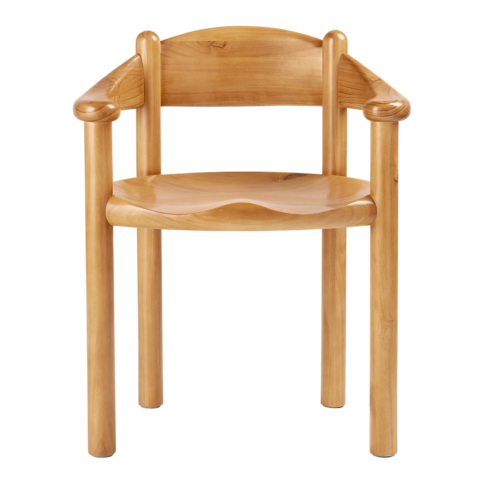 GUBI Daumiller Dining Chair with Armrests Golden Pine