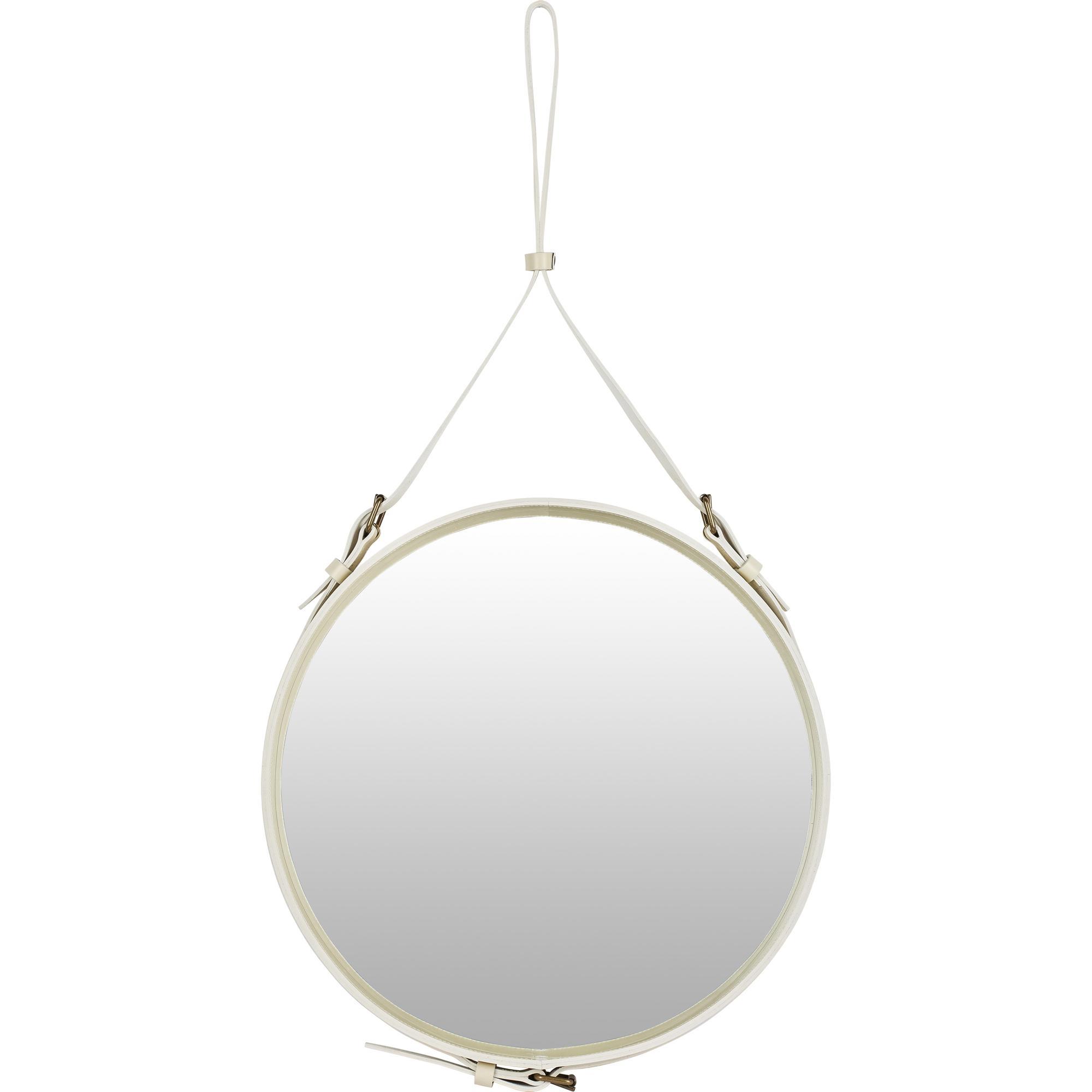 Gubi Adnet Mirror Ø58 Cream Leather