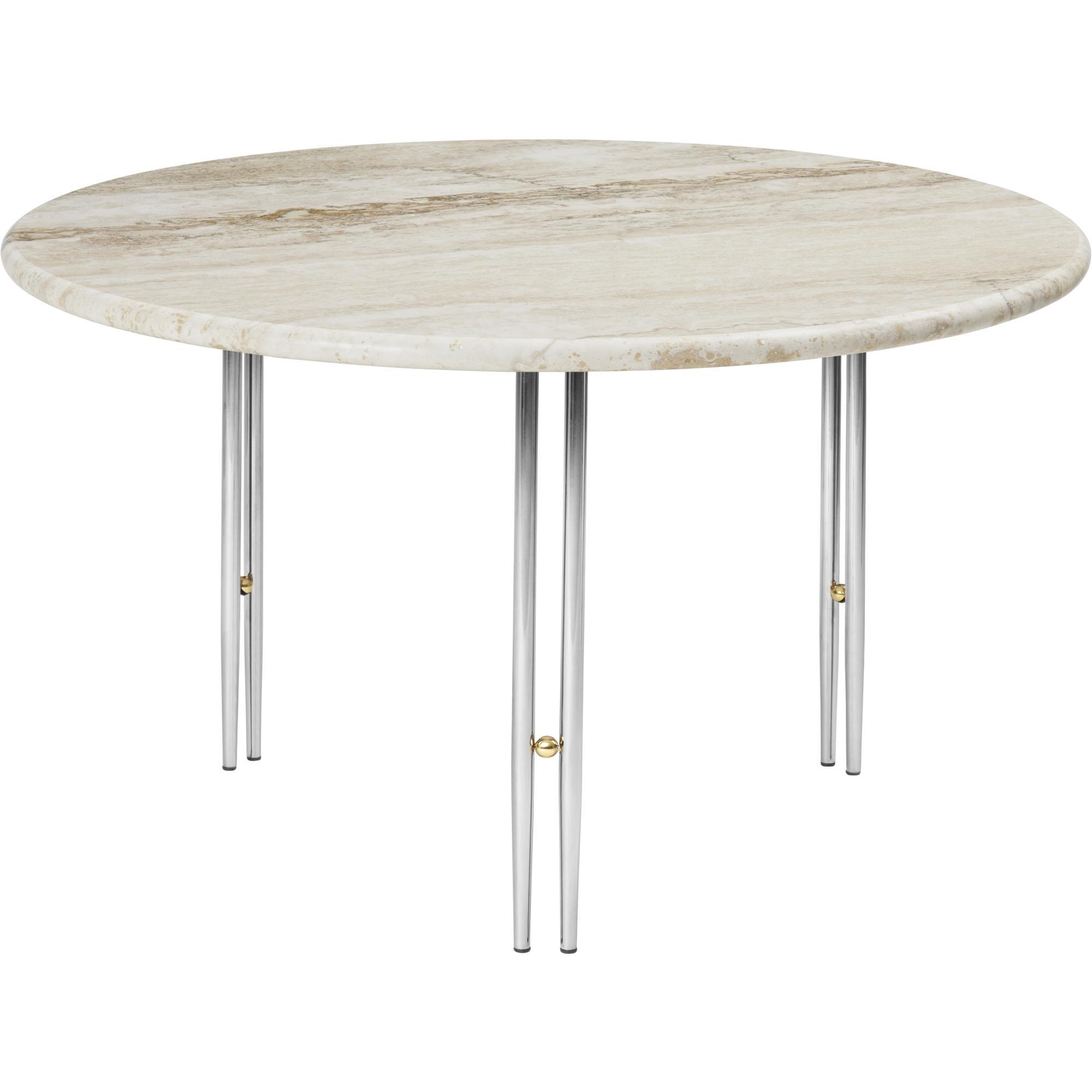 GUBI IOI Coffee Table Ø70 Chrome/ Beige