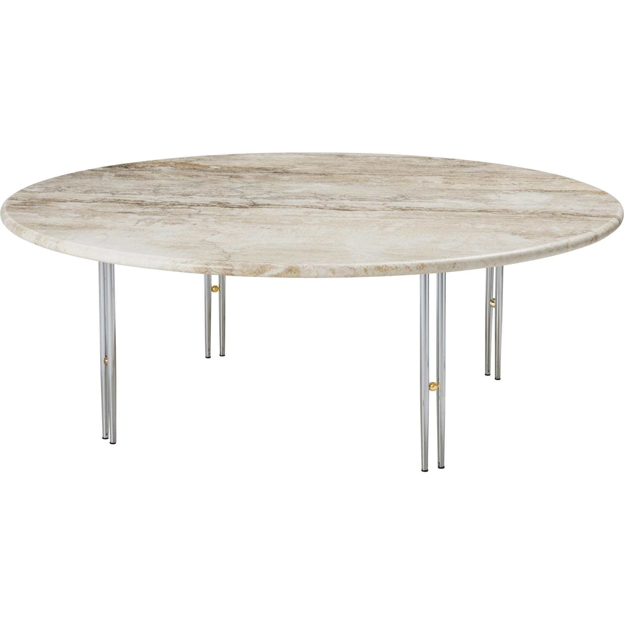 GUBI IOI Coffee Table Ø100 Chrome/ Beige