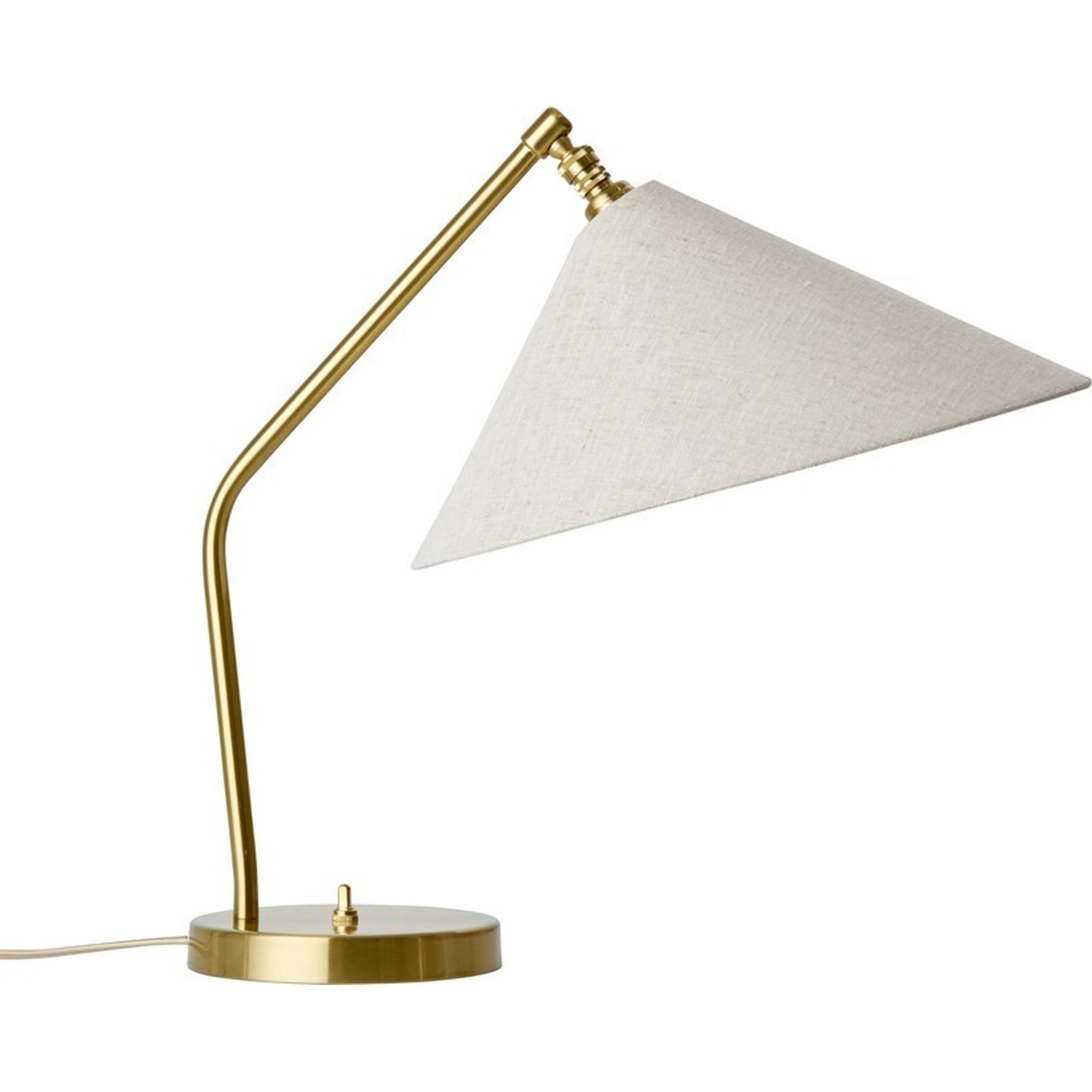 Lampada da Tavolo Gubi Gräshoppa Ottone/ Tela
