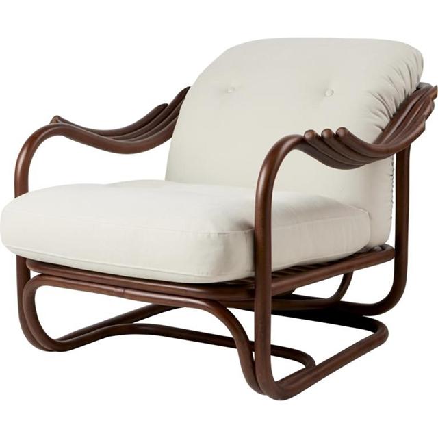 Gubi Poltrone Tria Lenestol Mørk Rattan/Reales Limonta 001