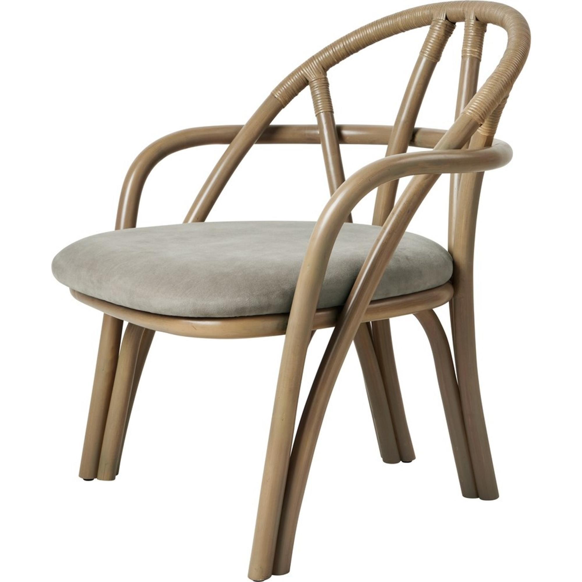 Gubi Bistra Armchair Olive Stained Rattan/Fustagno Limonta 003