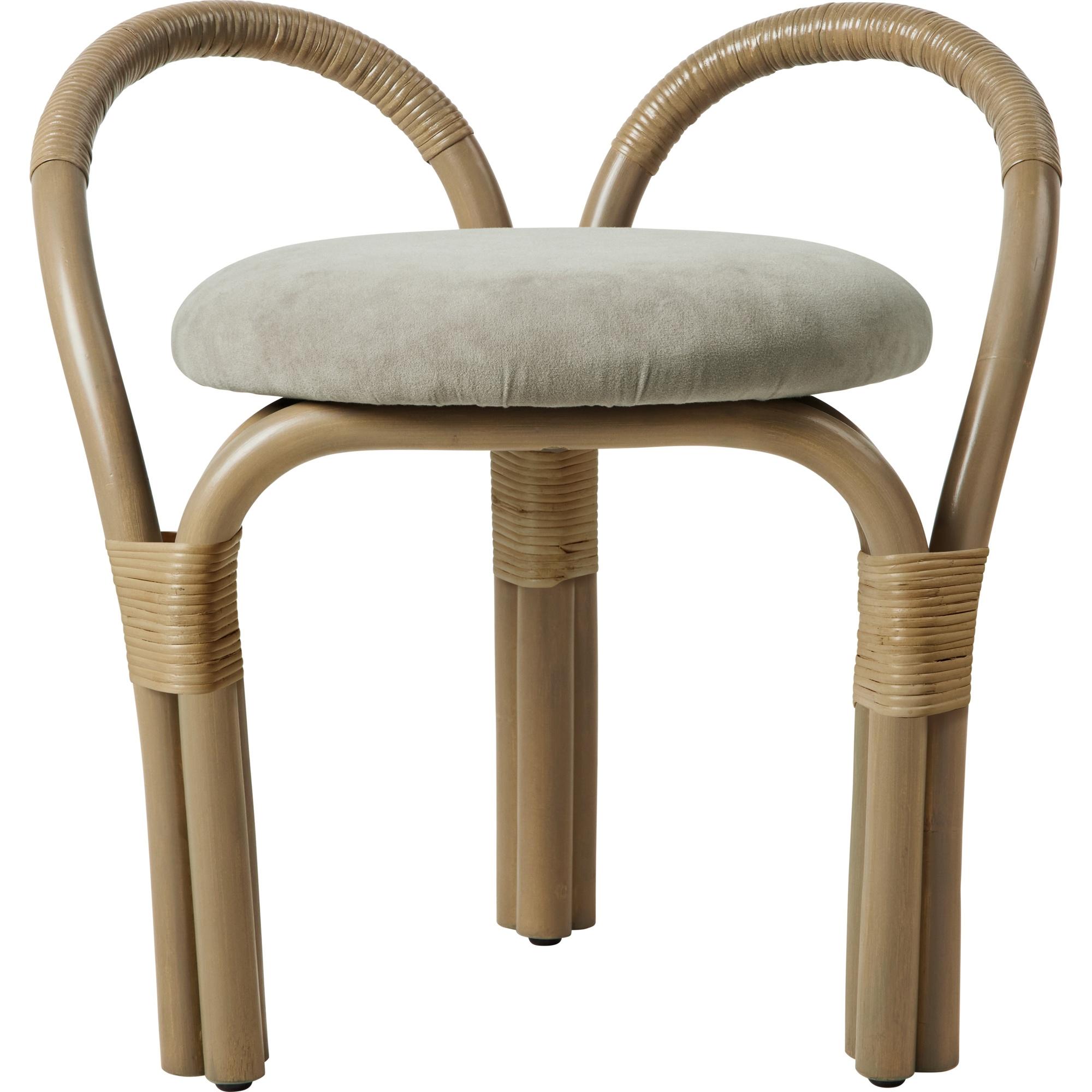 Gubi Bistra Kruk Olijfgebeitst rotan/Fustagno Limonta 003