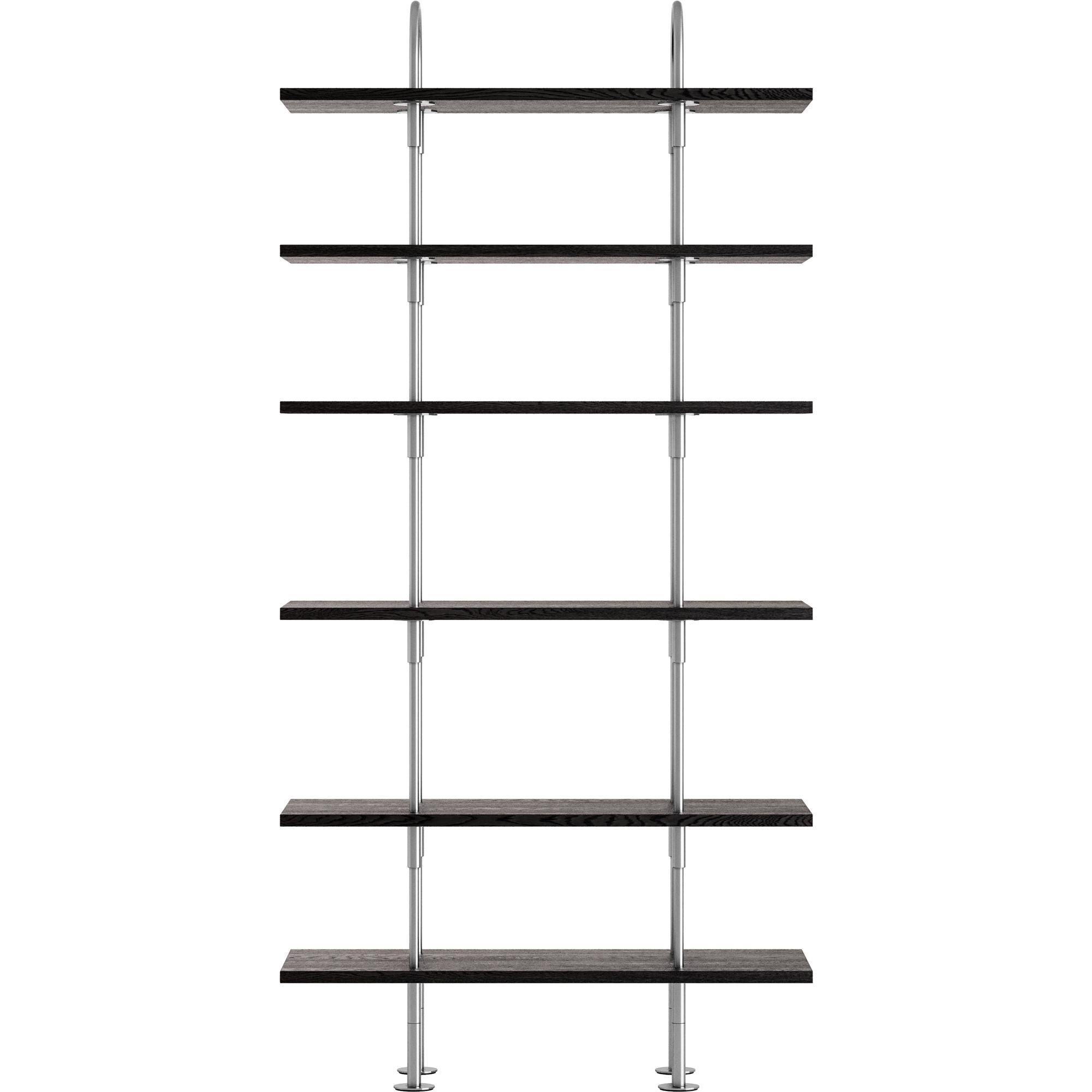 Gubi Keen 96 Hyllesystem 6 Hyller Rustfritt Stål/askfiner
