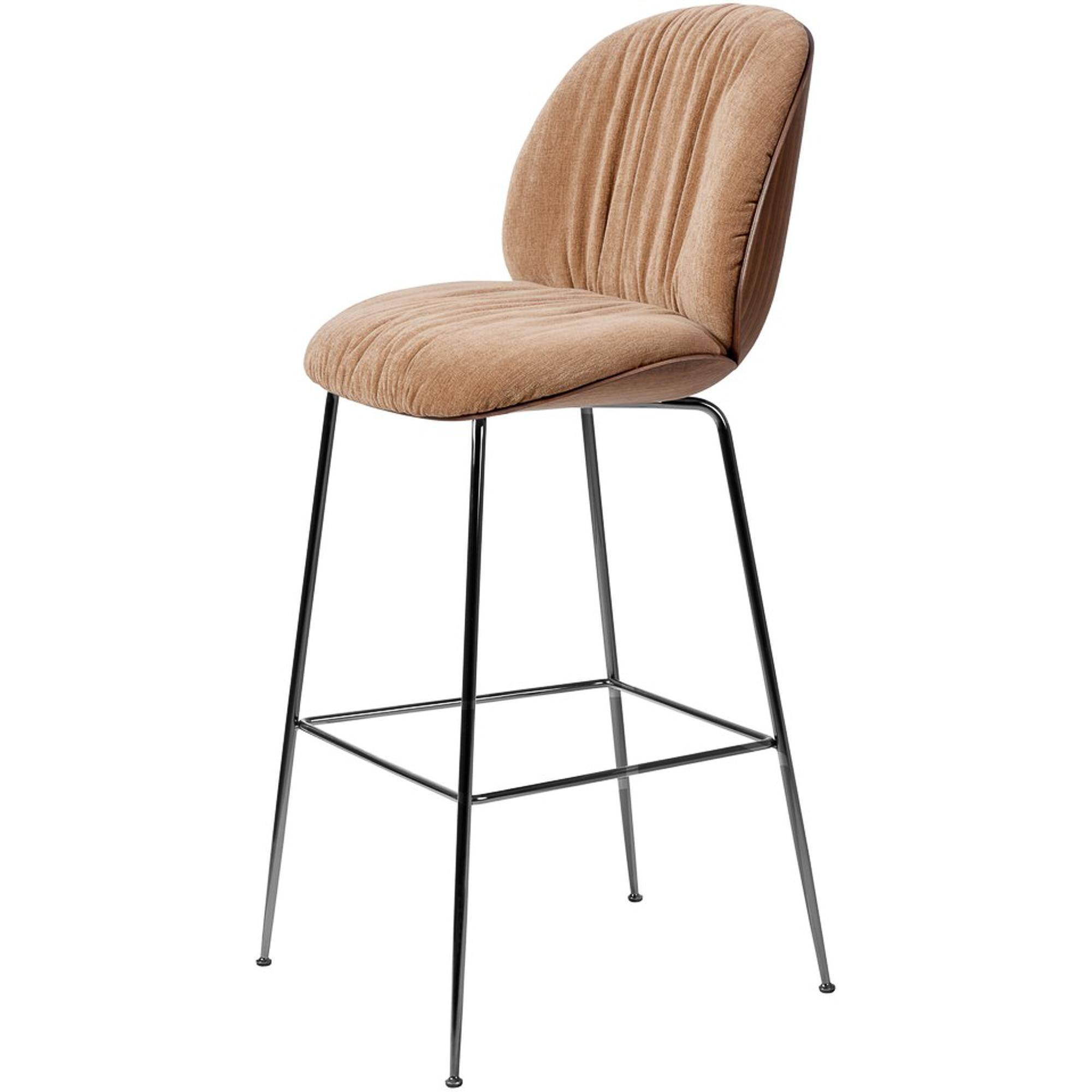 Gubi Beetle Soft Barkrakk H77 Sort Krom/ Amerikansk Valnøtt/ Belsuede Speical/Dedar 132