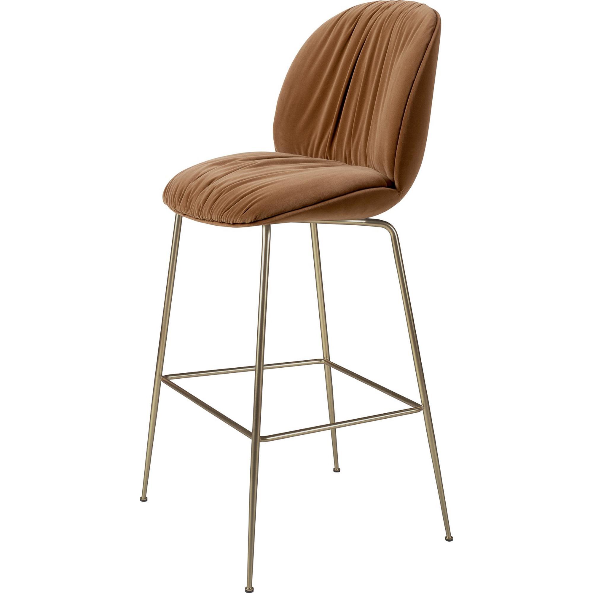 Gubi Beetle Soft Barhocker H77 Antik Messing/ Sonntag/Dedar 112