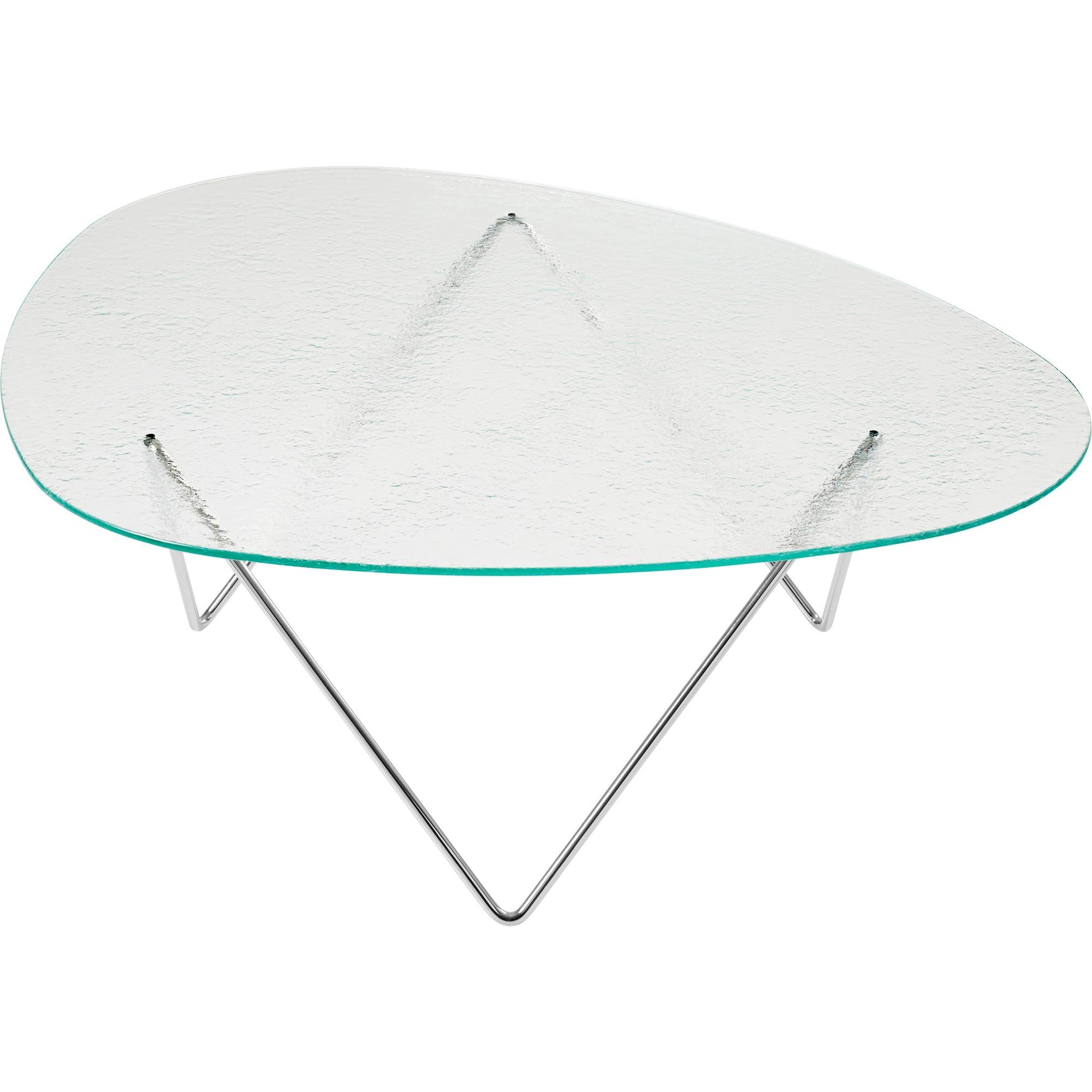 Stolik kawowy Gubi Pedrera Chrom/ Przezroczysty/ szklany