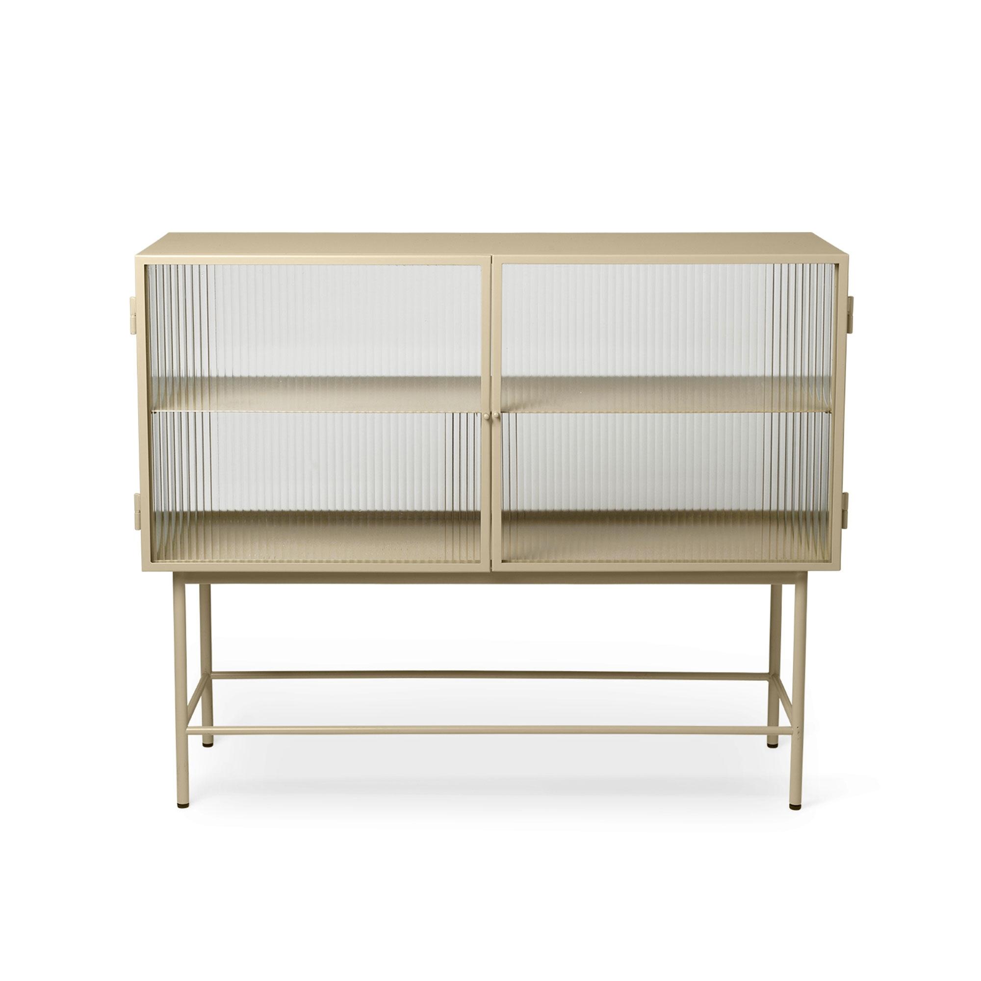 Ferm Living Haze Sideboard Geripptes Glas Kaschmir