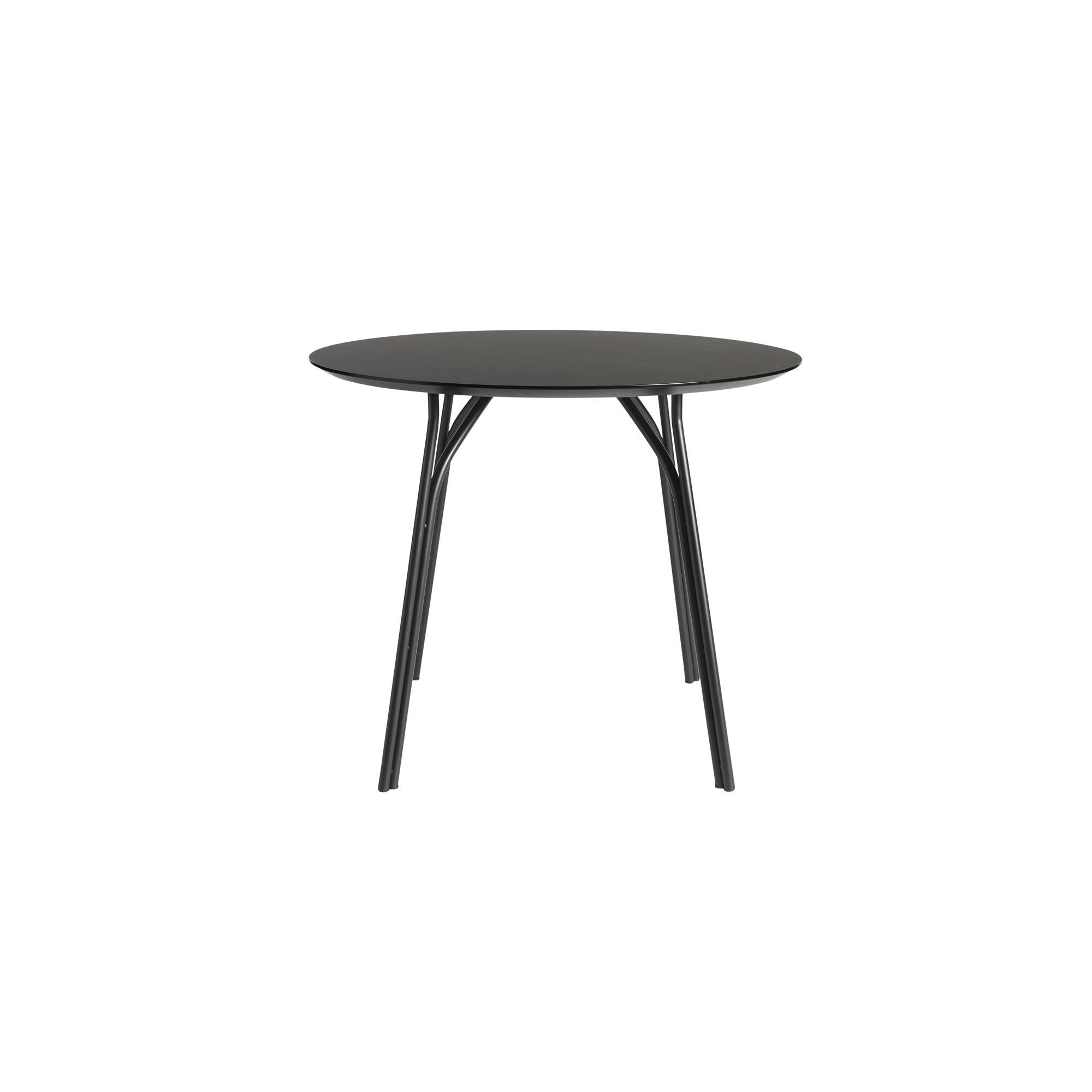 Woud Tree Round Table Ø90 Black/ Gray Black Laminate