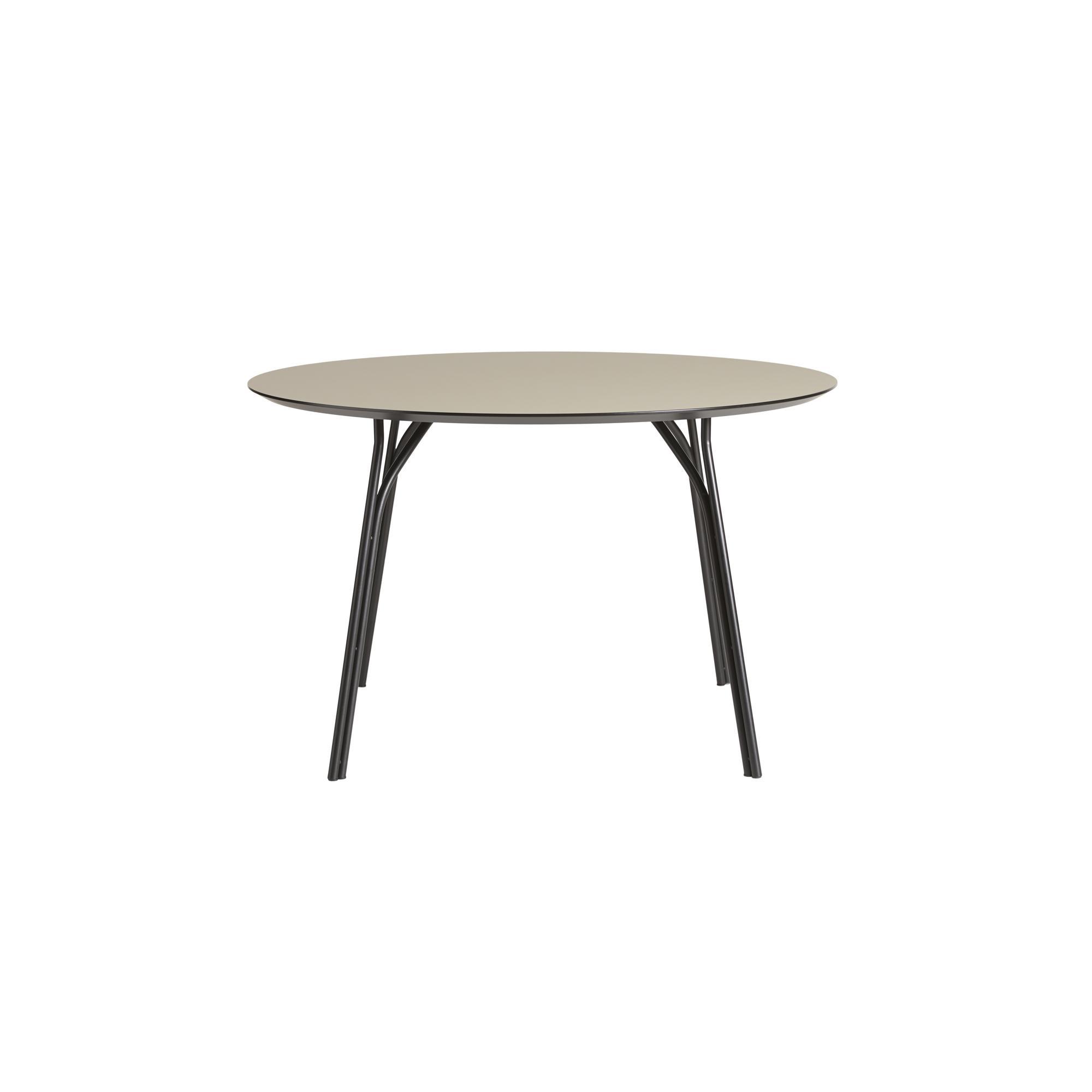 Woud Tree Round Table Ø120 Black/ Beige Laminate