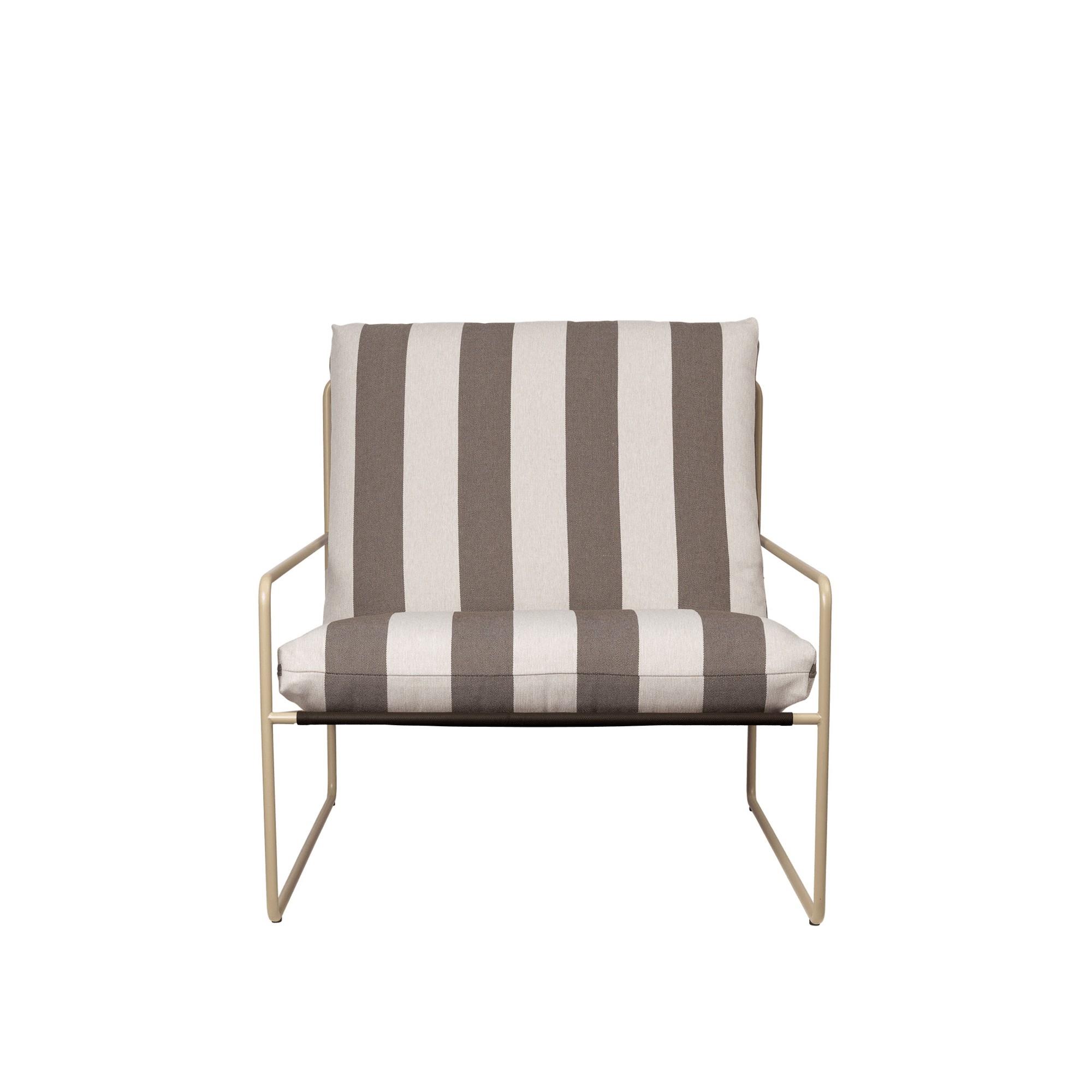 Ferm Living Desert Cushion Cover Set Stripe C/M/Chocolate