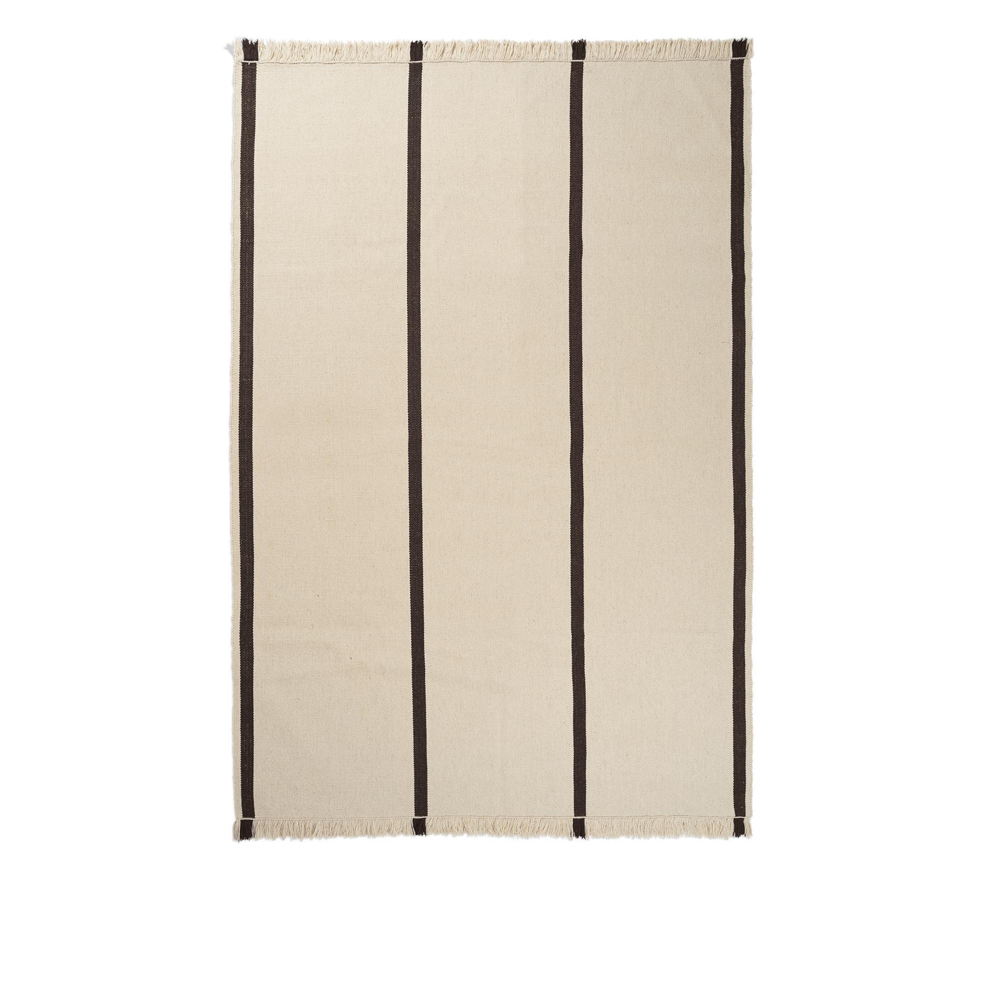 Ferm Living Alfombra Calm Kelim 200x300 Blanco Roto oscuro/Café